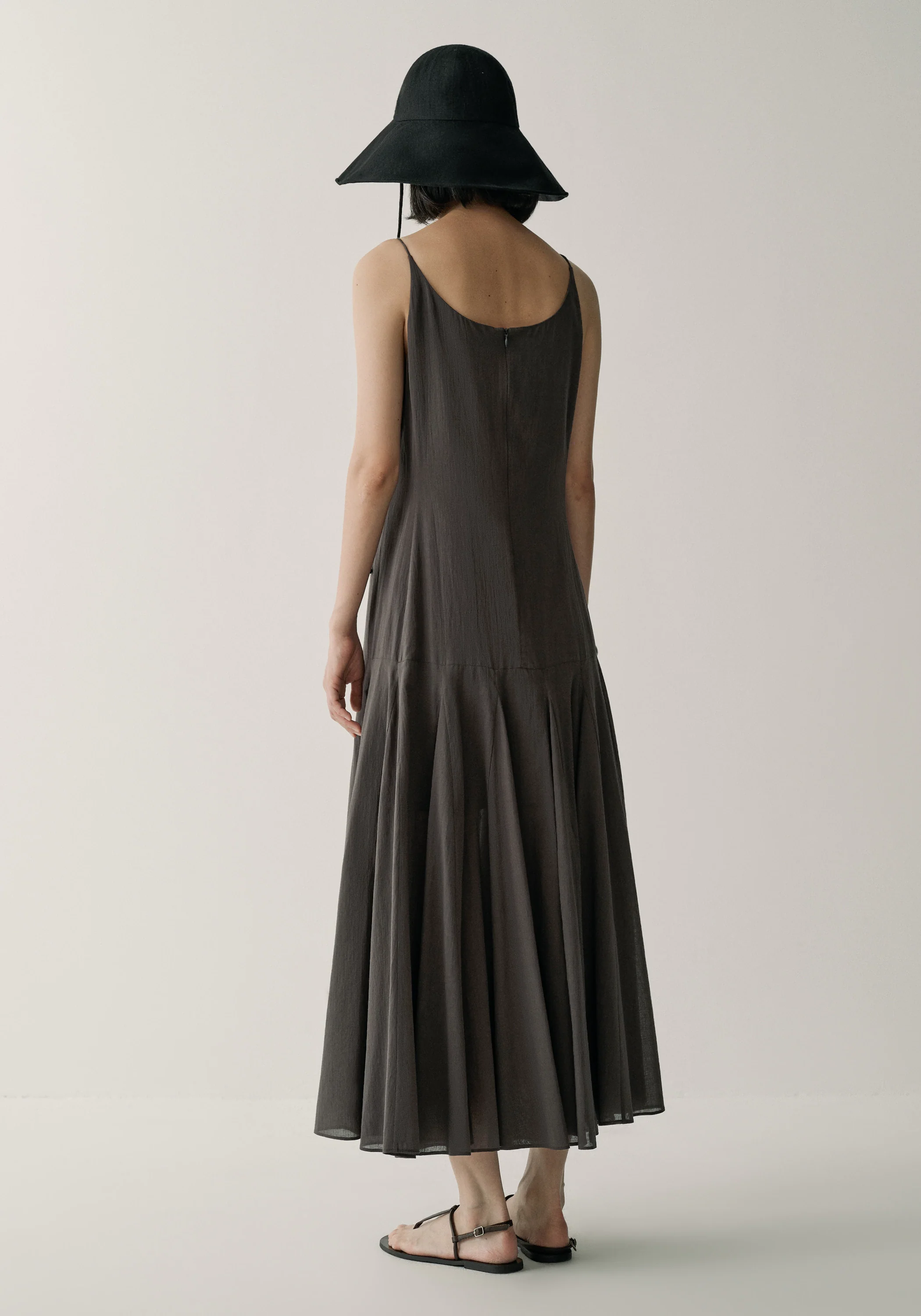 Pleated Cotton Slip Dress - Image 6