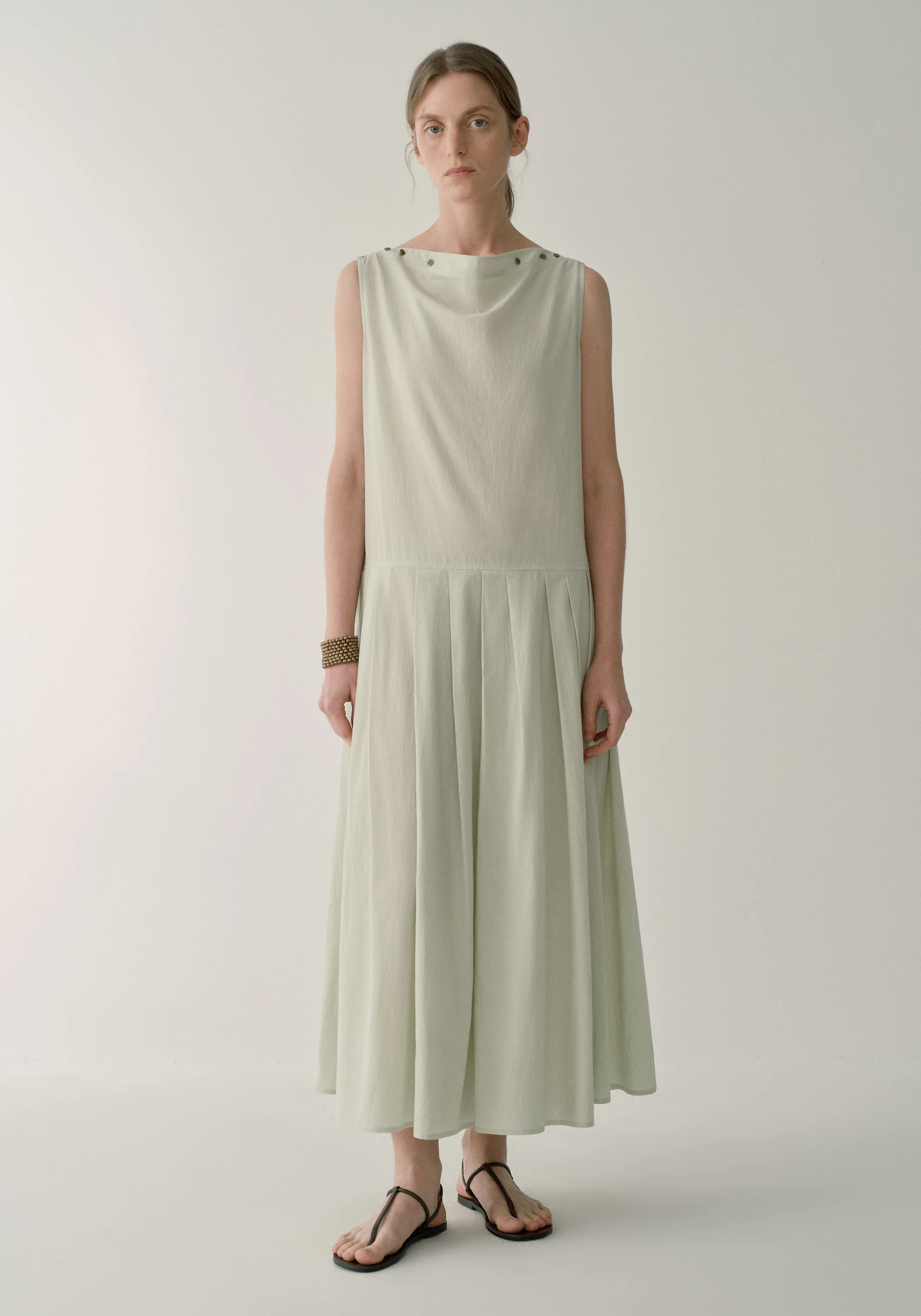 Button-detail Sleeveless Dress - Image 13
