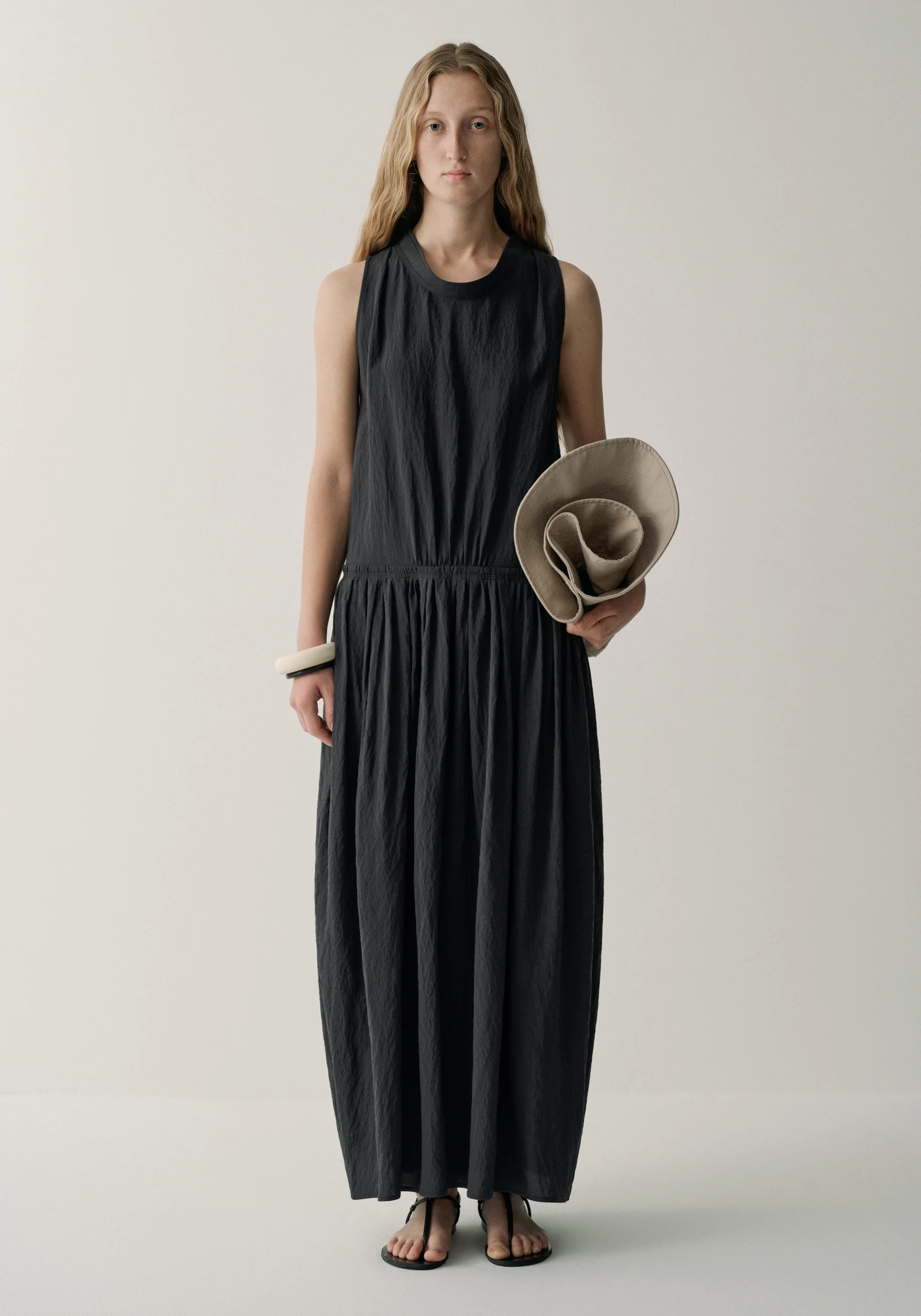 Crinkled Sleeveless Dress