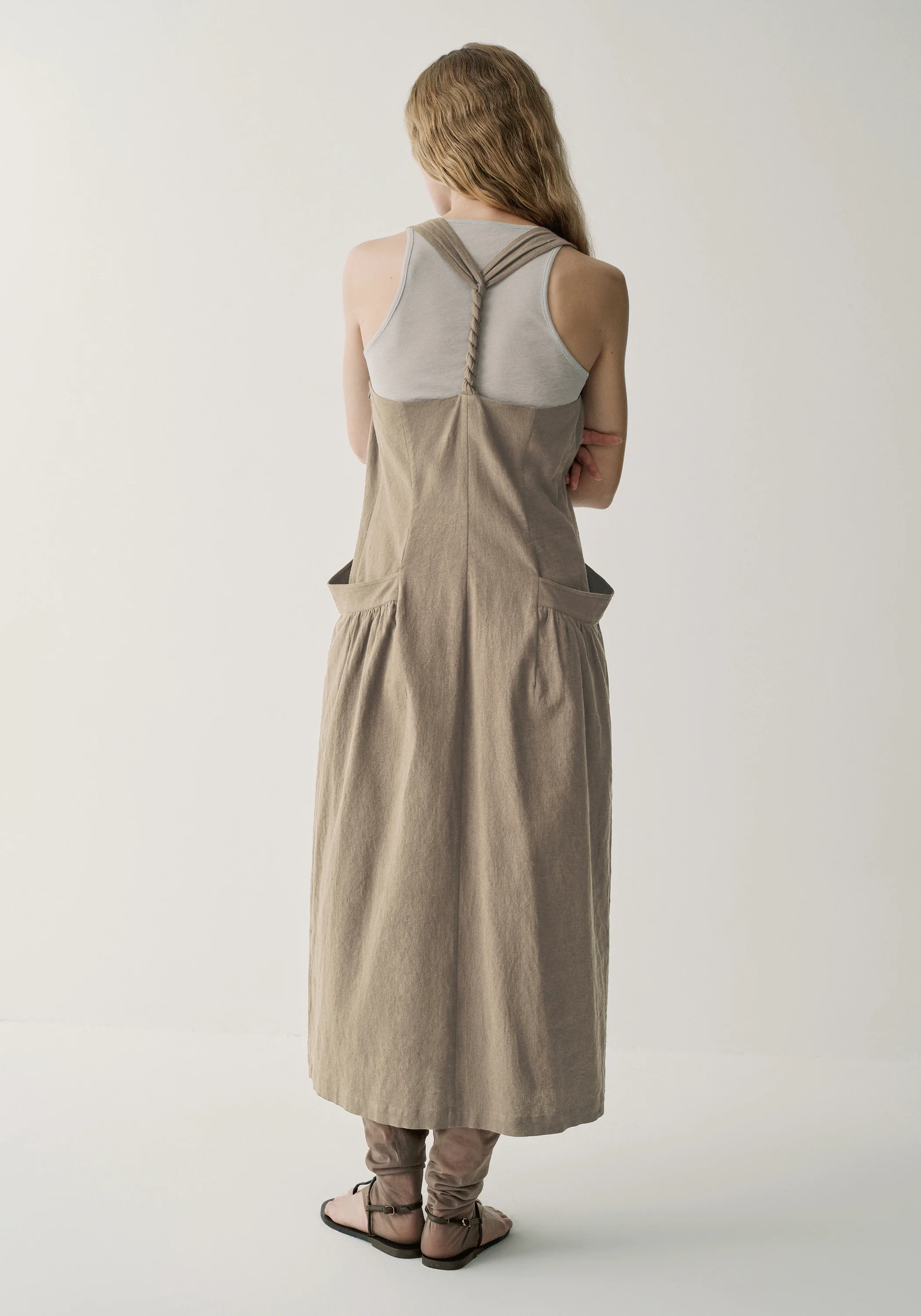 Twist-knot Buttoned Dress - Image 15