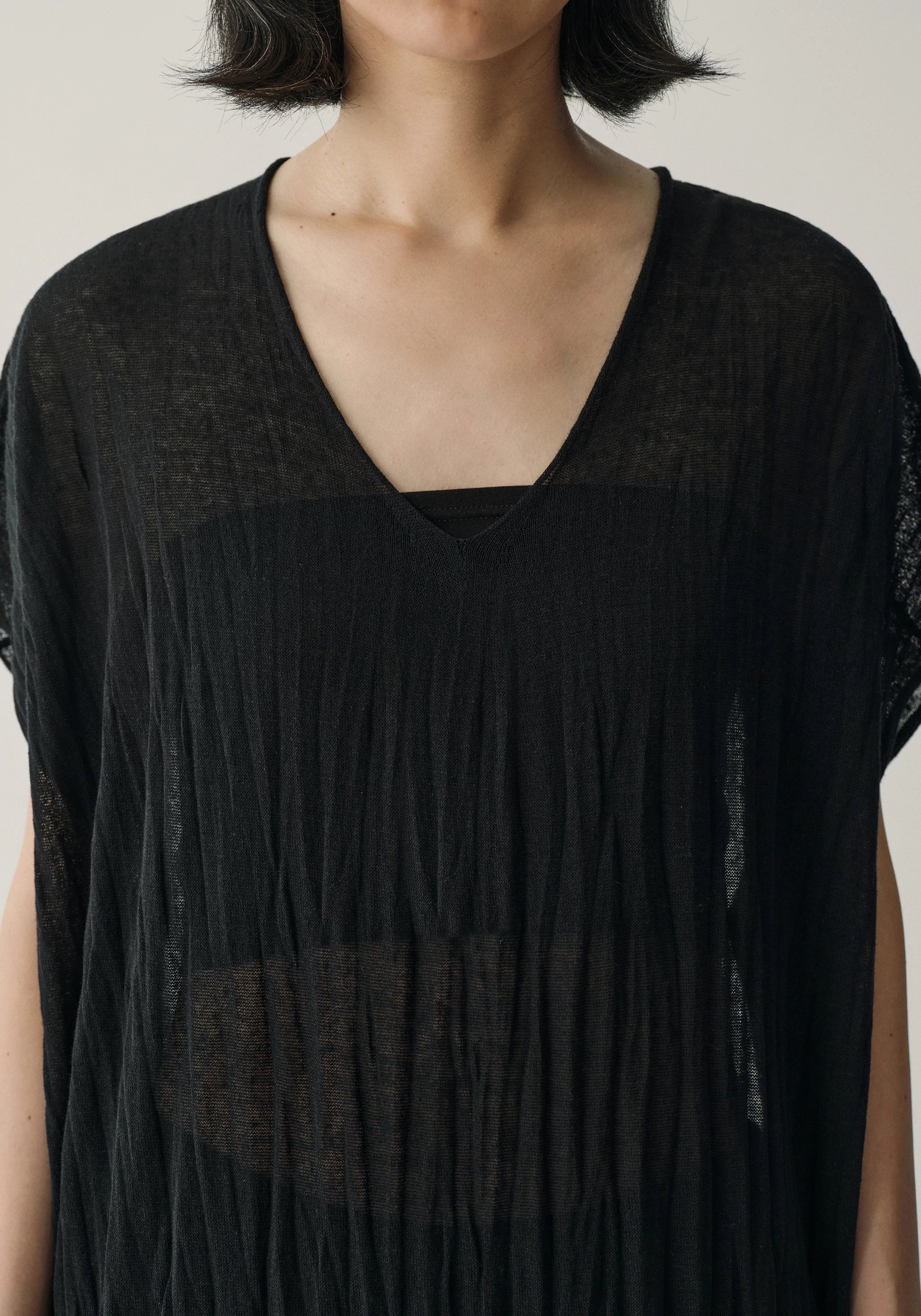 Pleated Semi-sheer Dress - Image 15