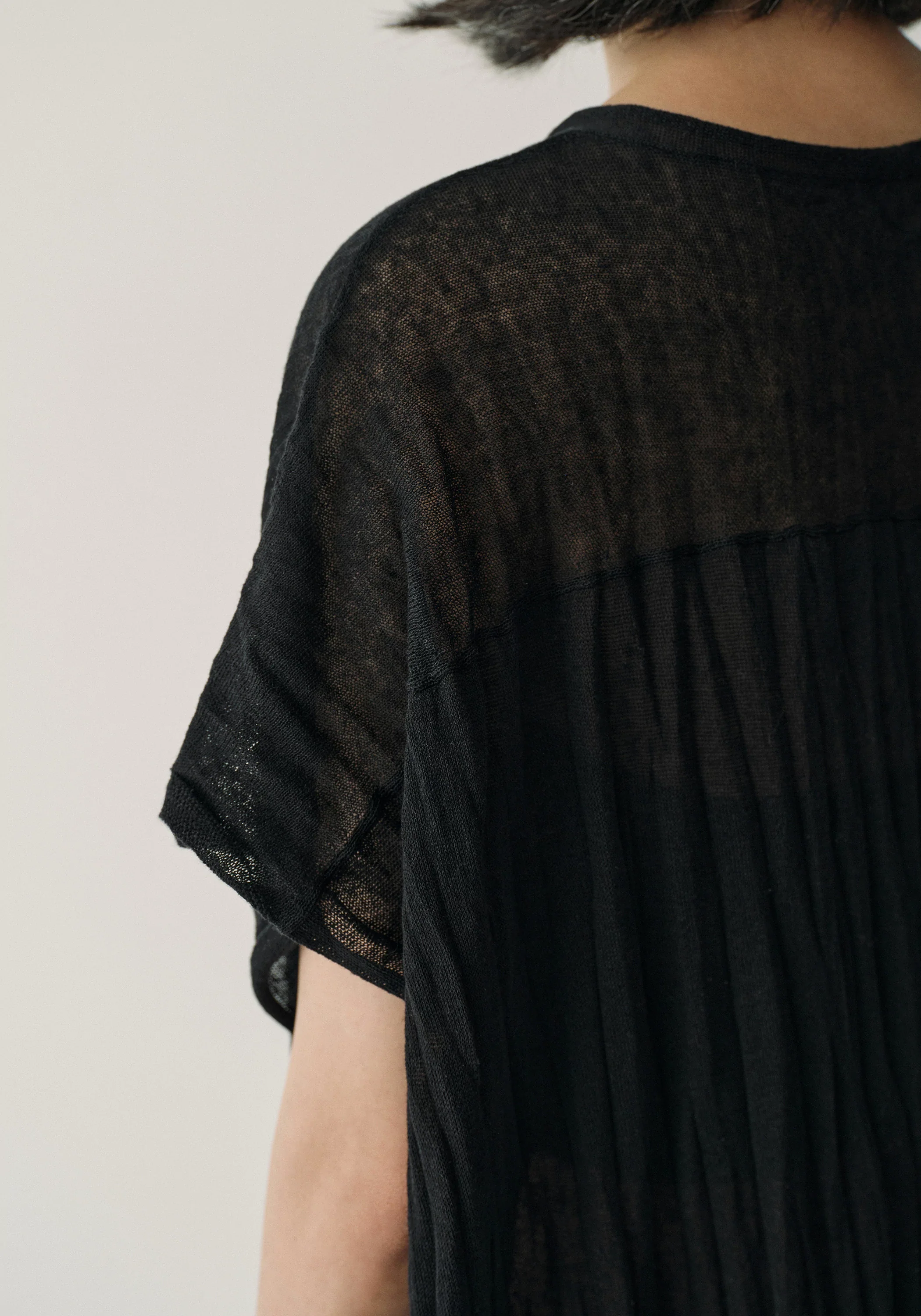 Pleated Semi-sheer Dress - Image 16