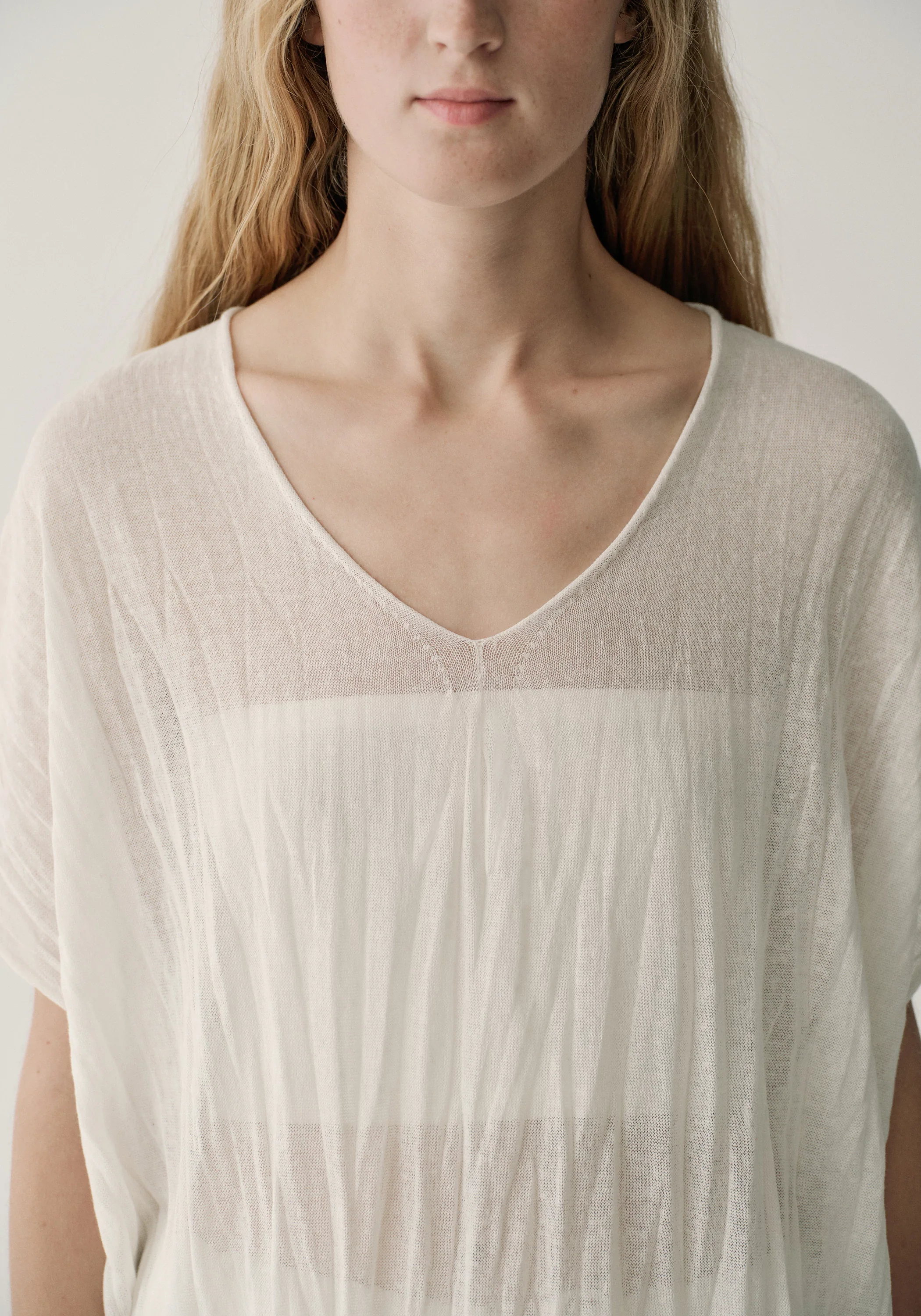 Pleated Semi-sheer Dress - Image 7
