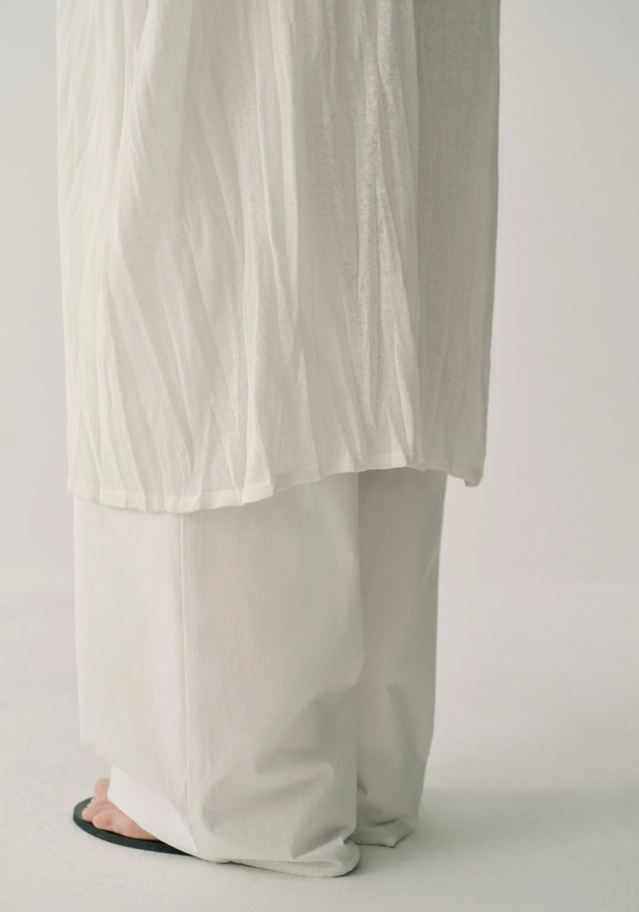 Pleated Semi-sheer Dress - Image 9