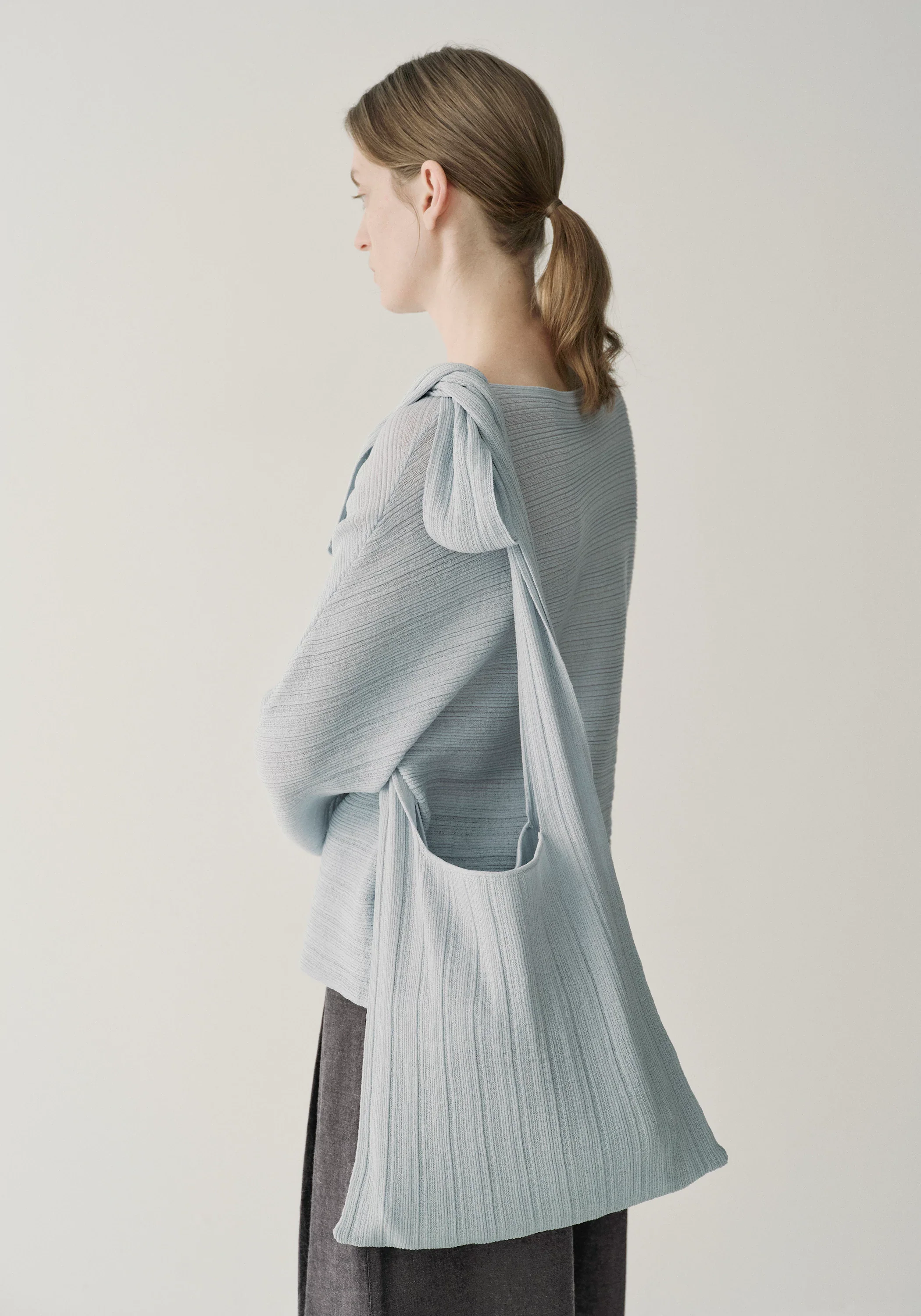Ribbed Knit Wool Bag - Image 7