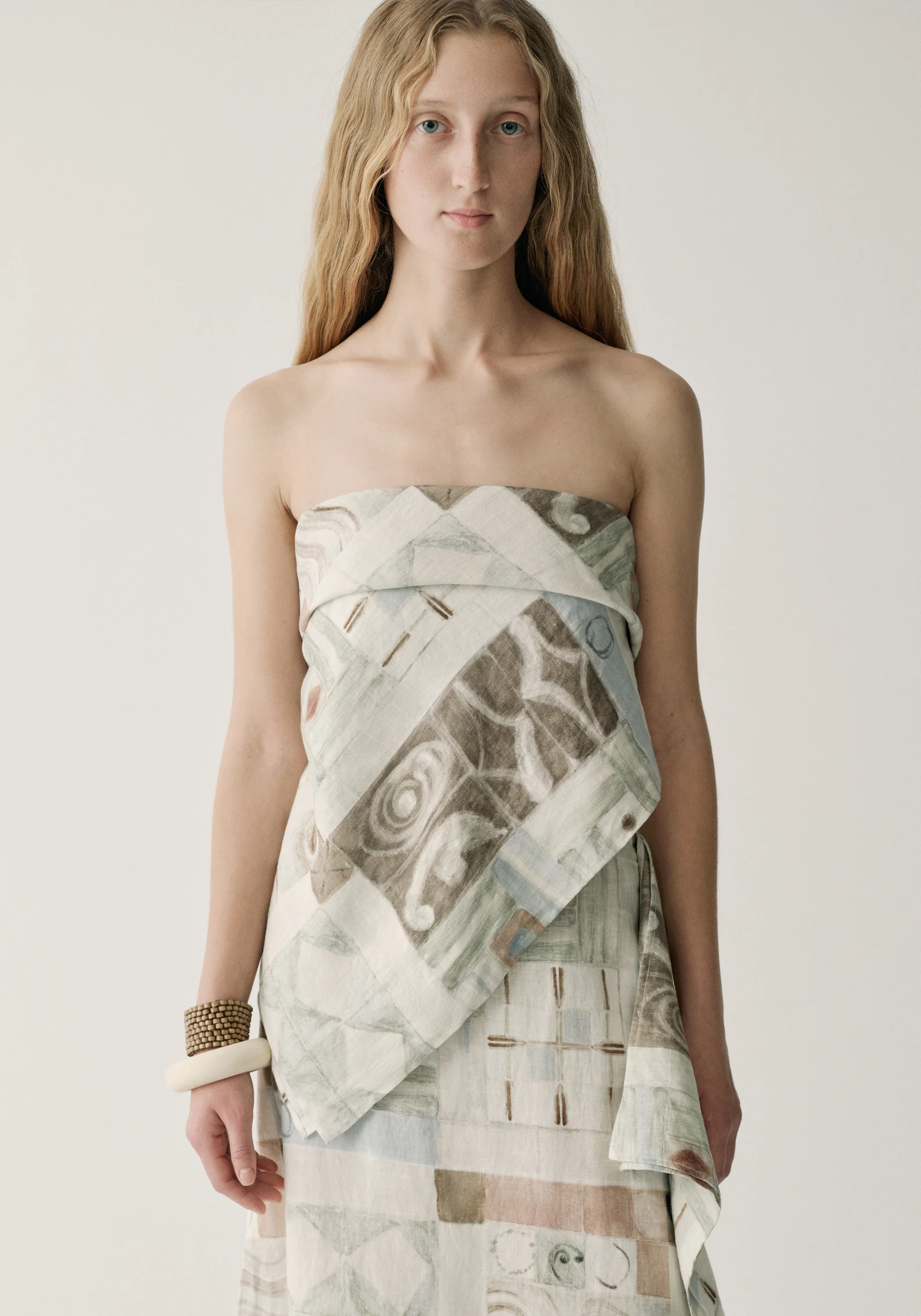 Patterned Linen Scarf - Image 9