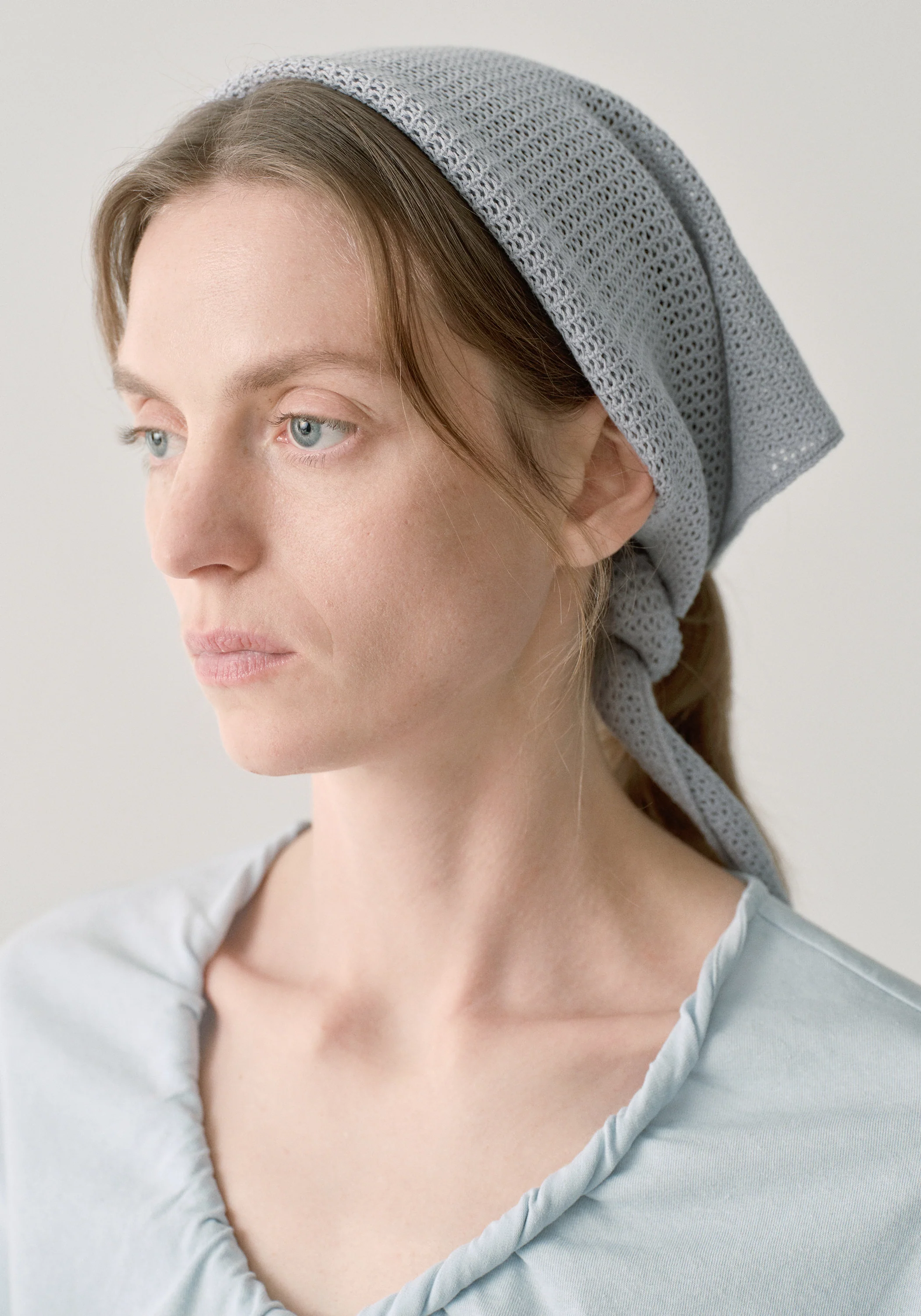 Open-knit Triangle Scarf - Image 11