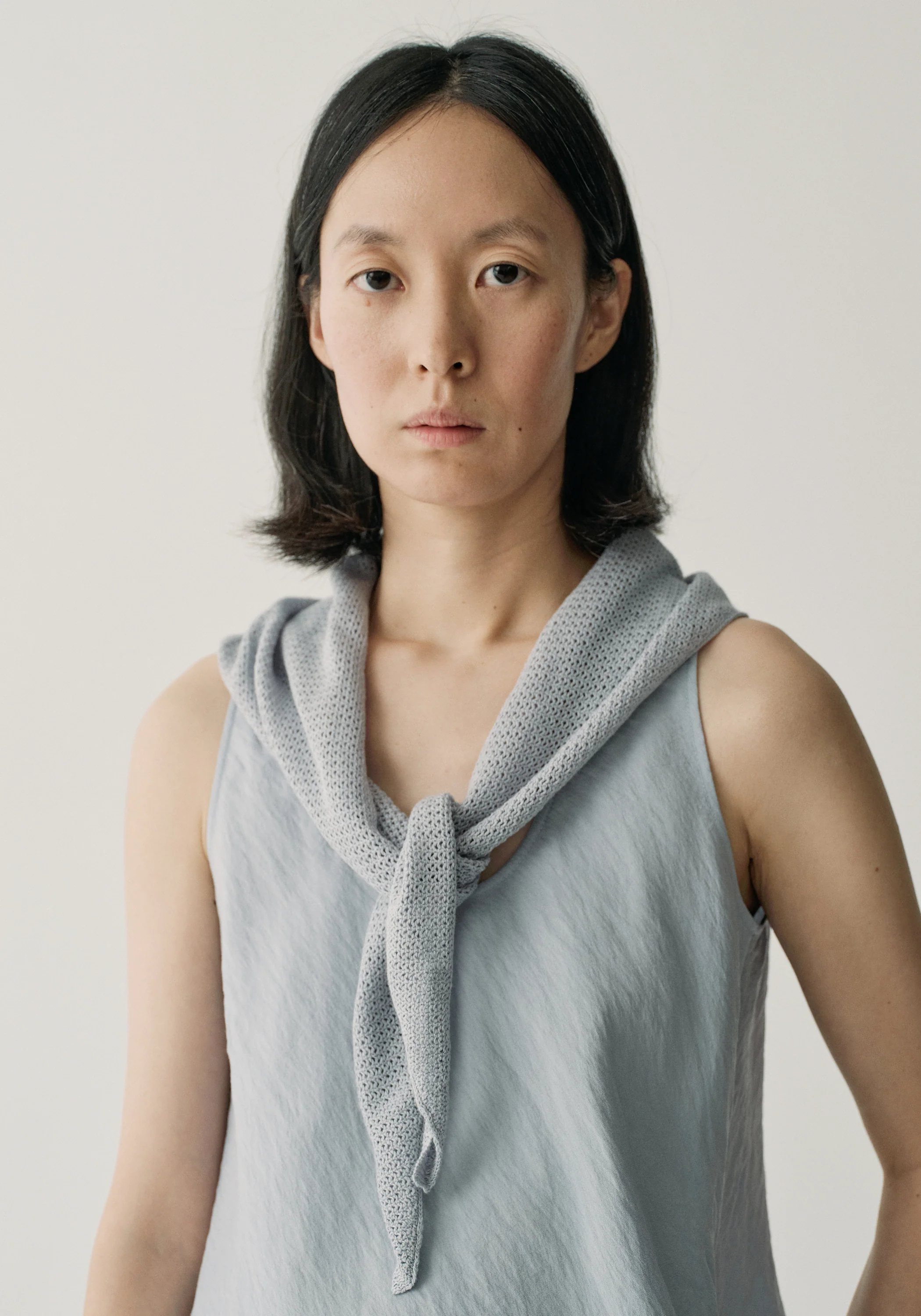 Open-knit Triangle Scarf - Image 15