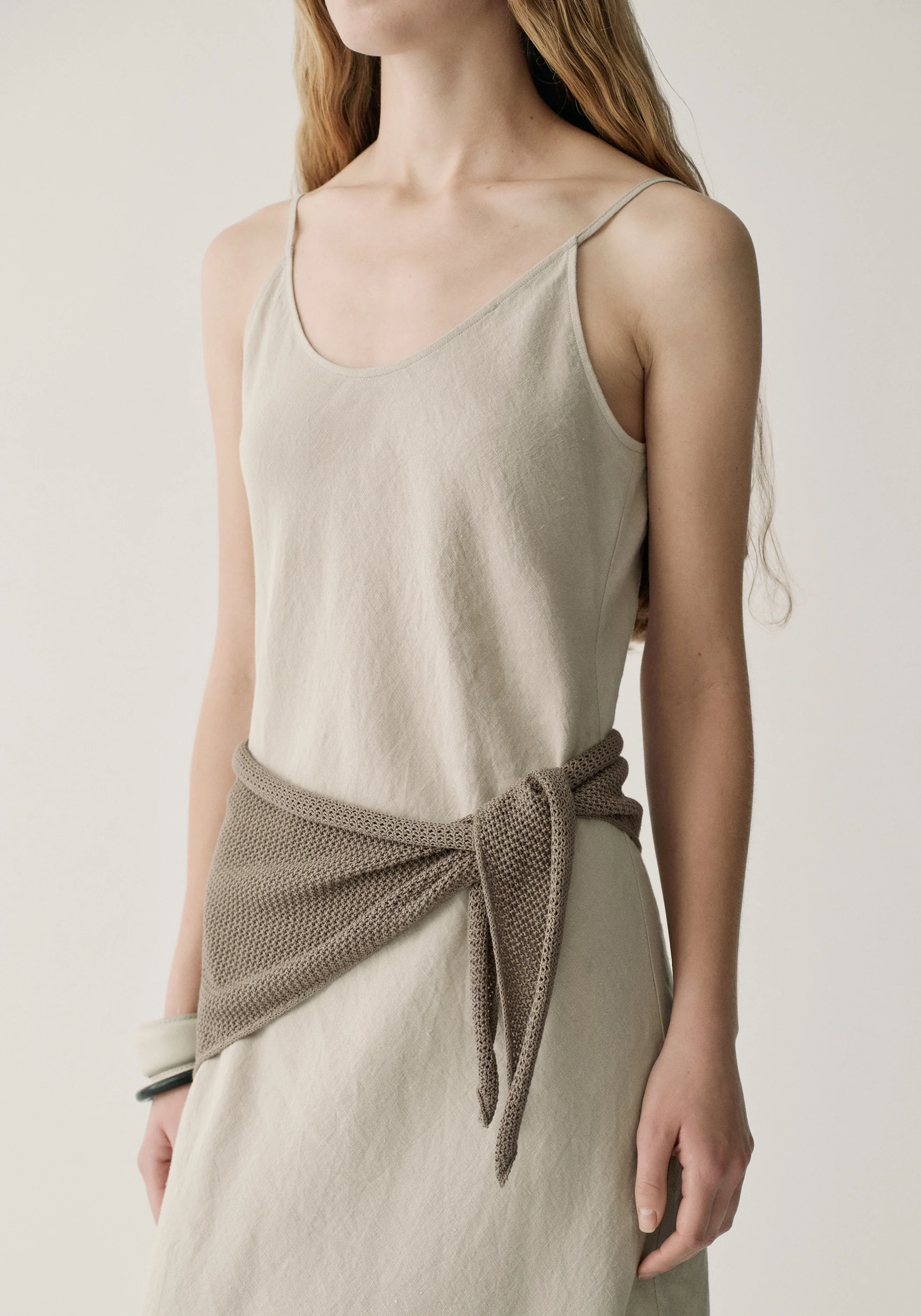 Open-knit Triangle Scarf - Image 6