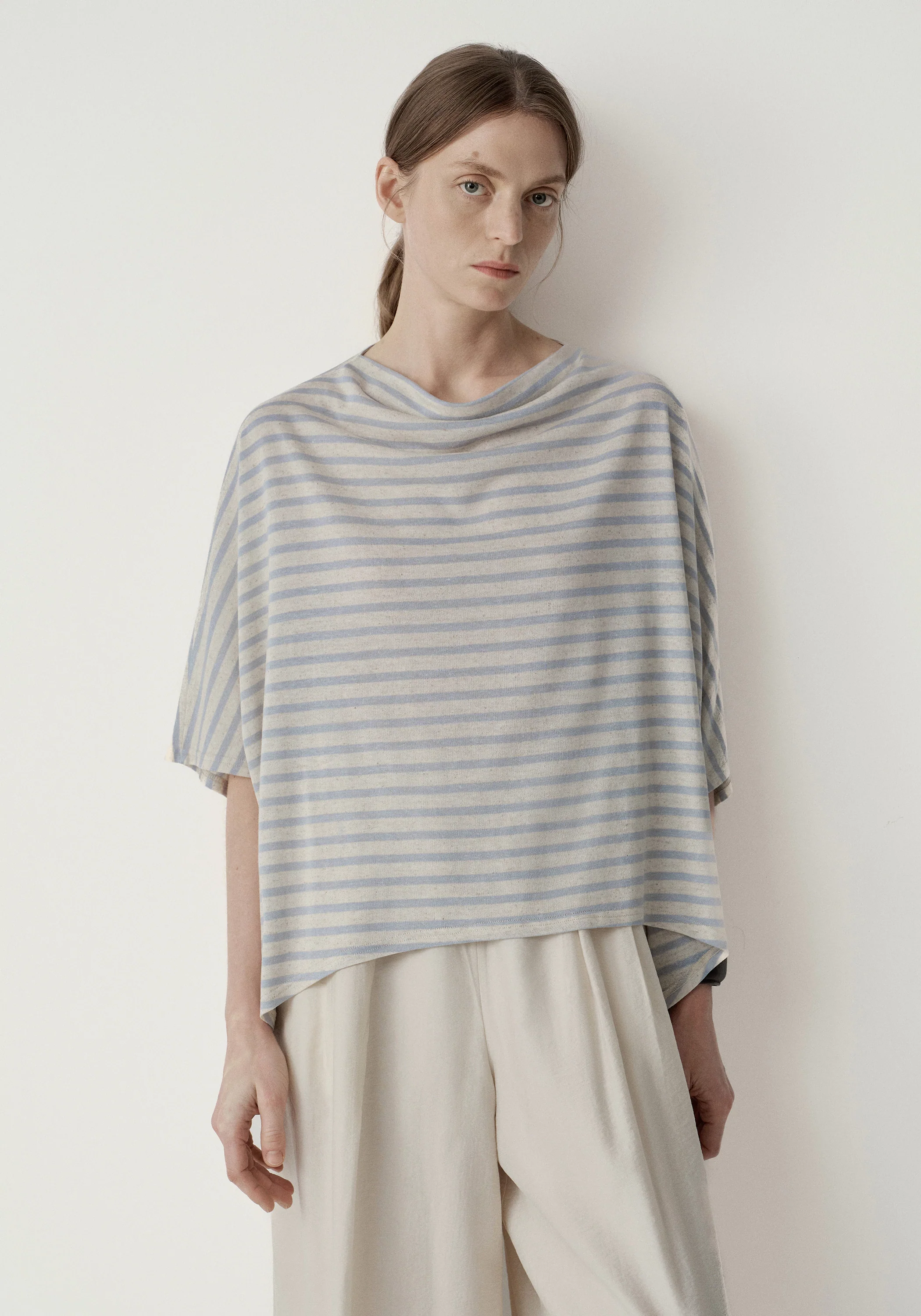 Asymmetric Striped Blouse - Image 10