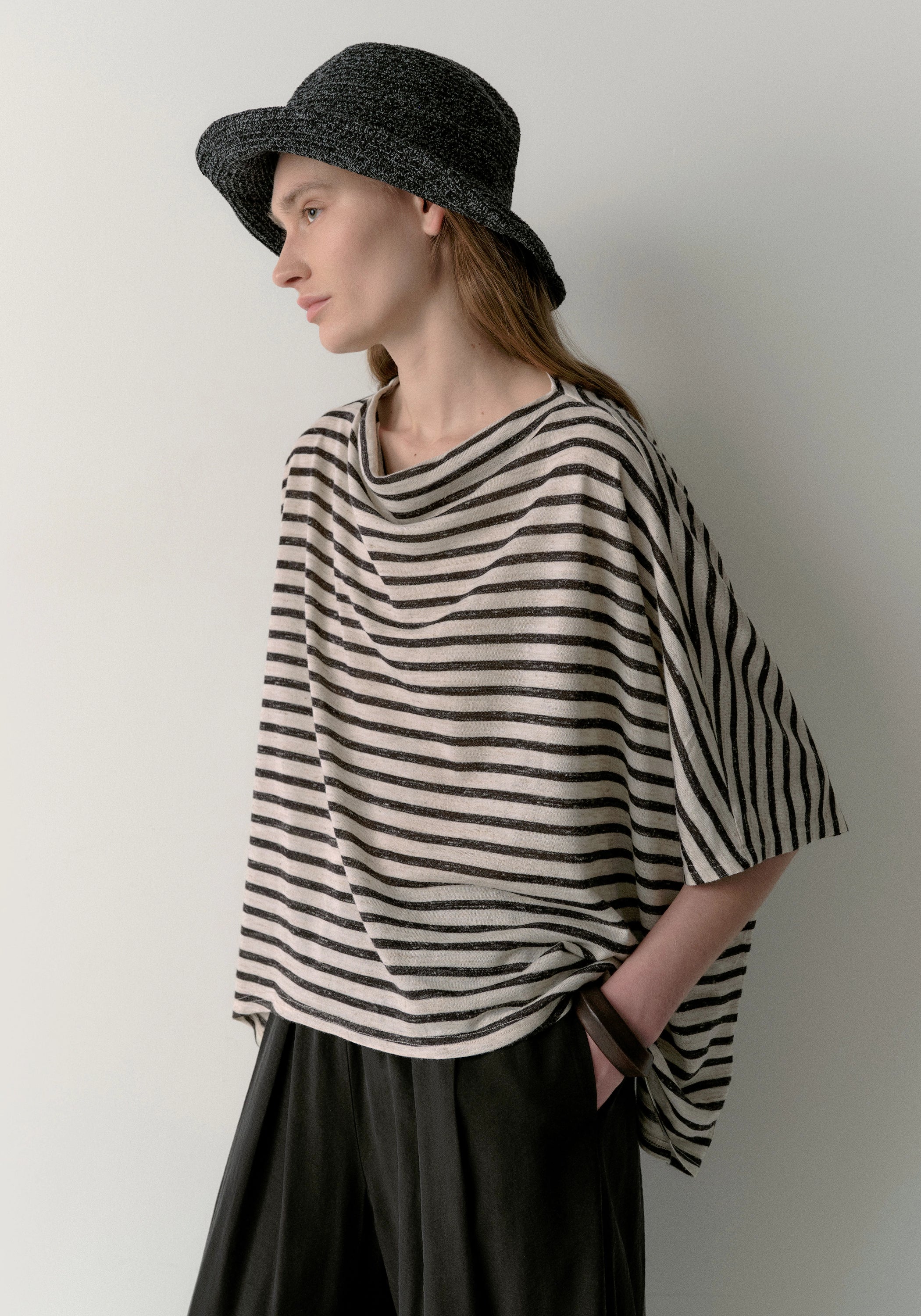 Asymmetric Striped Blouse - Image 19