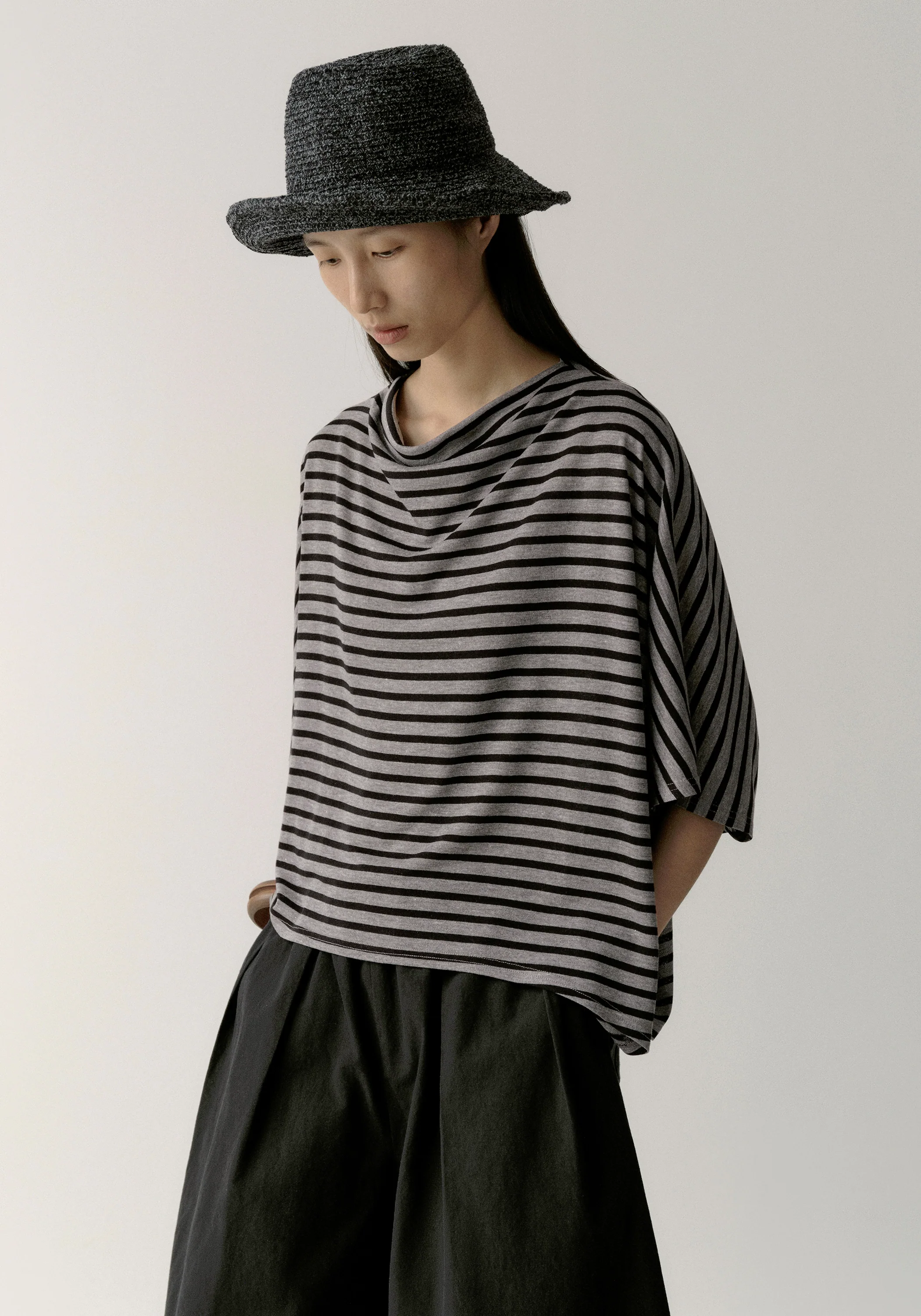 Asymmetric Striped Blouse - Image 6