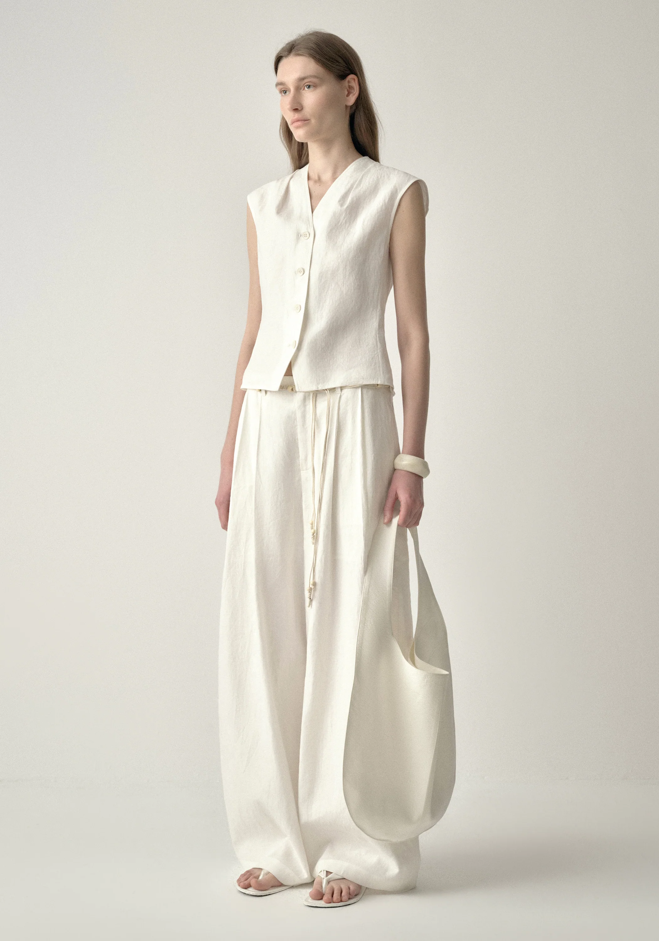Tailored Linen Vest - Image 12