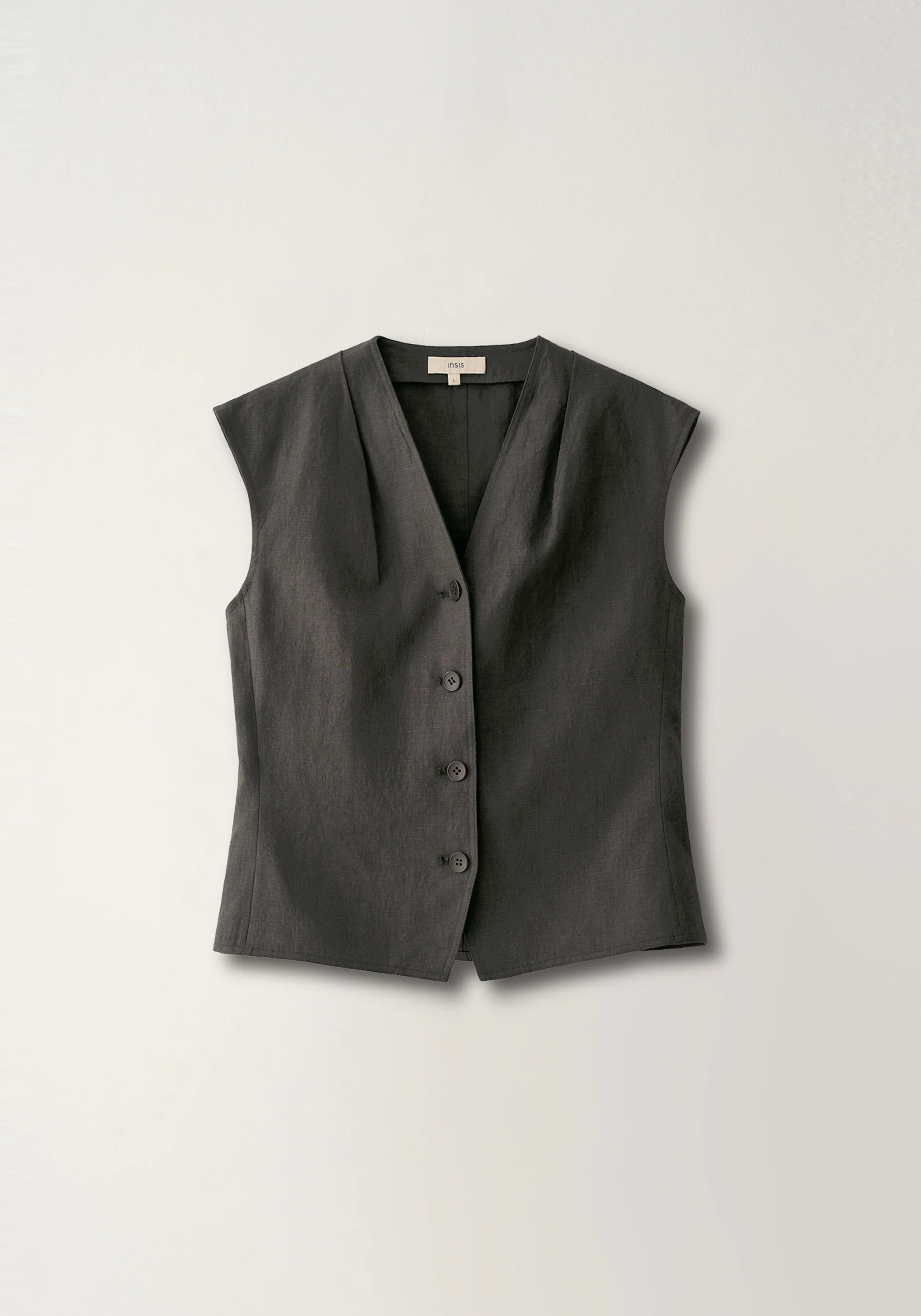 Tailored Linen Vest - Image 2