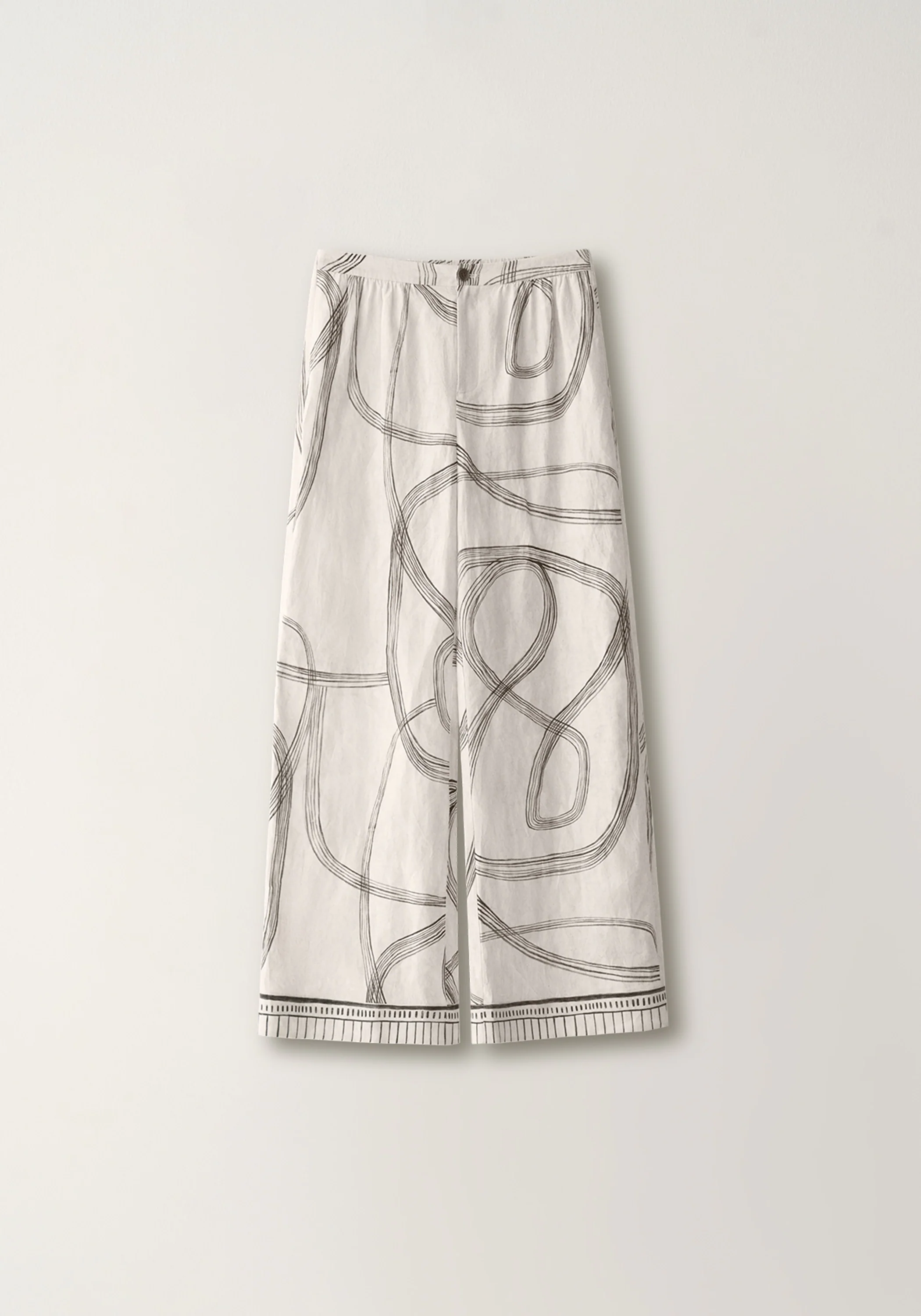 Print Linen Pants - Image 2