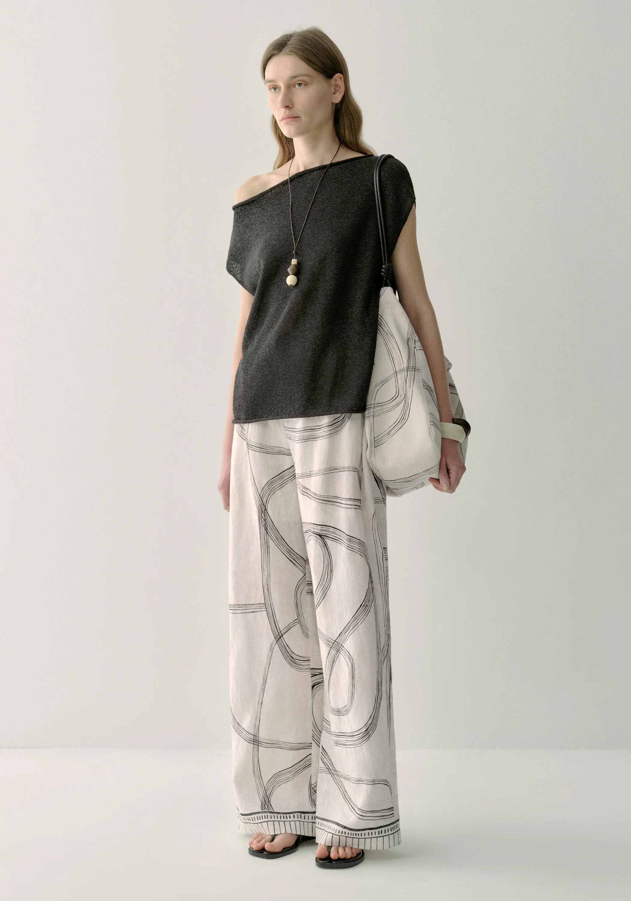 Print Linen Pants - Image 3