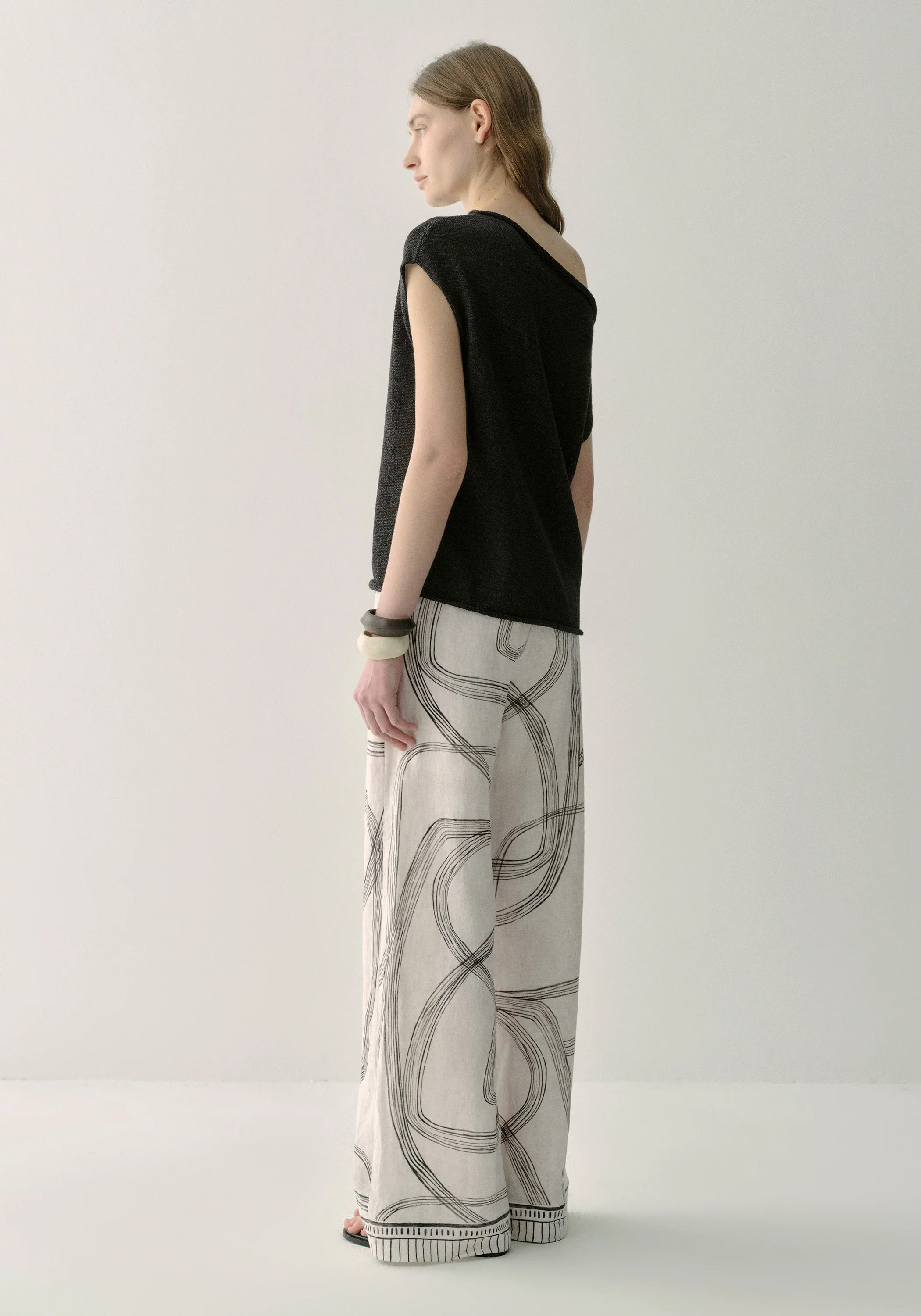 Print Linen Pants - Image 4