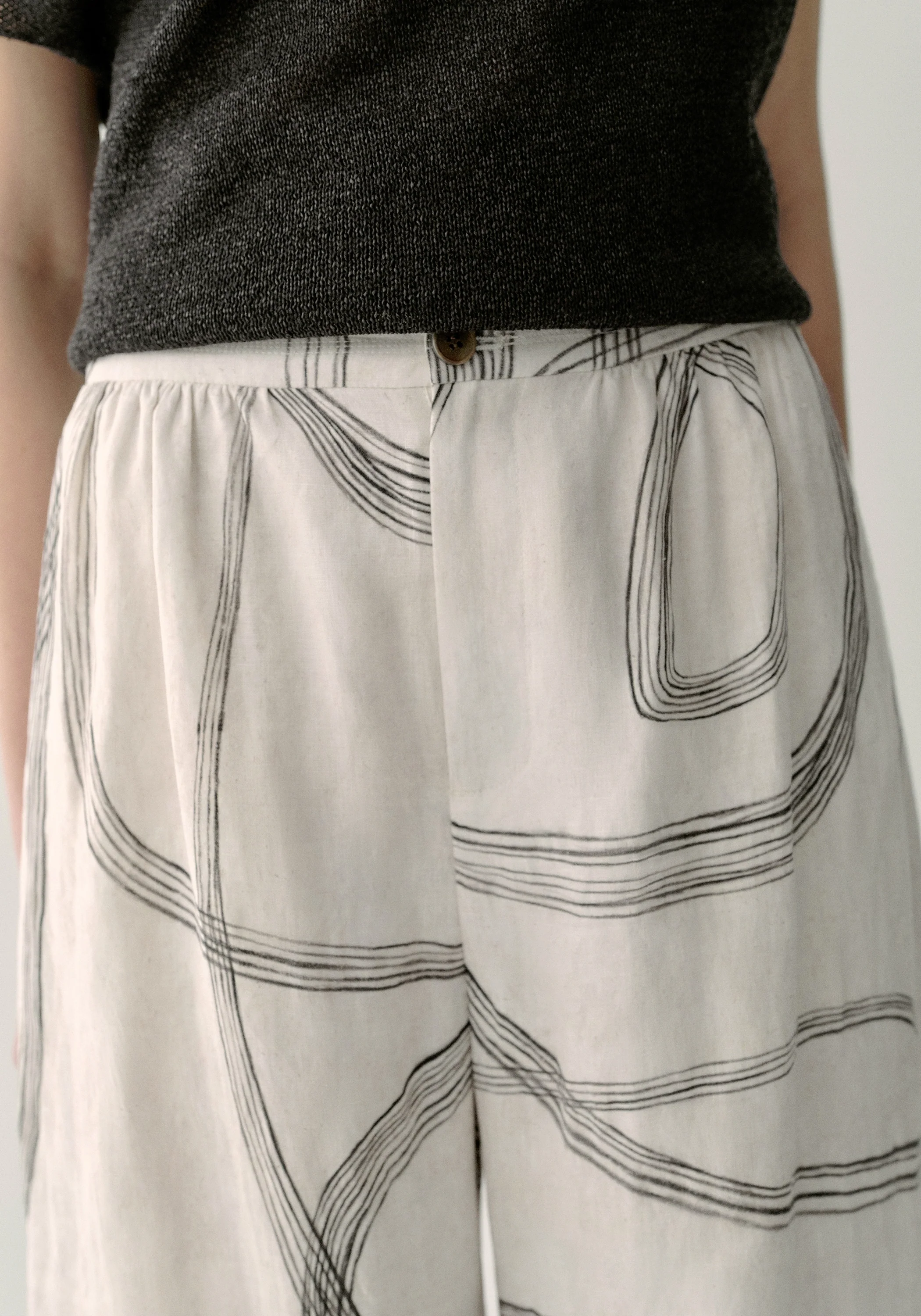 Print Linen Pants - Image 8