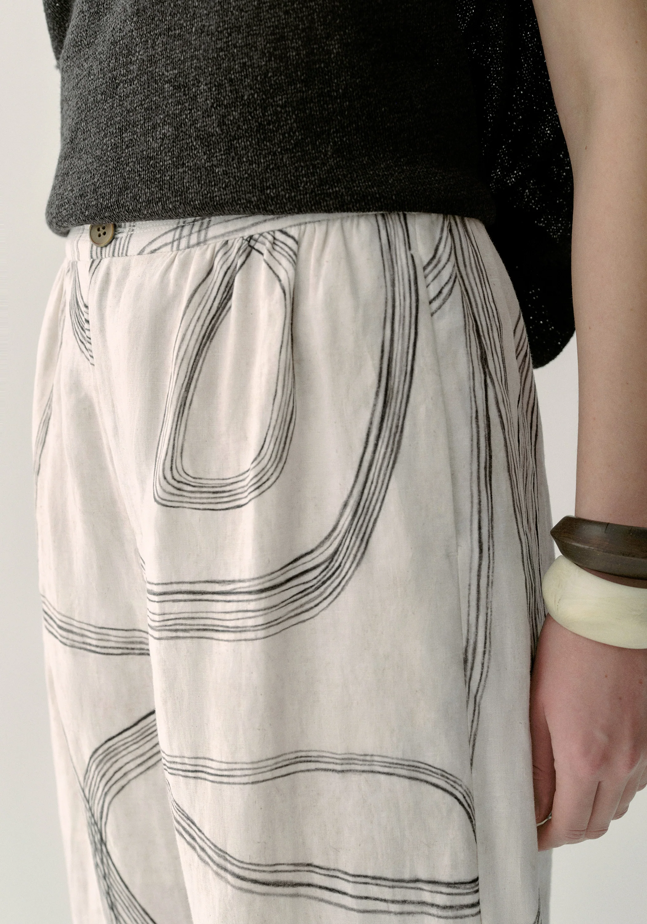 Print Linen Pants - Image 9