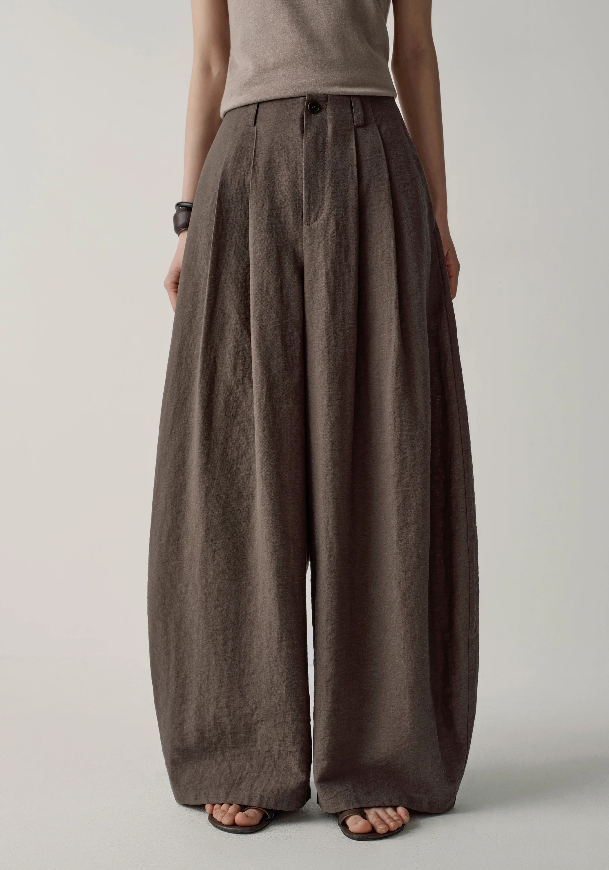Pleated Wide-leg Pants - Image 6
