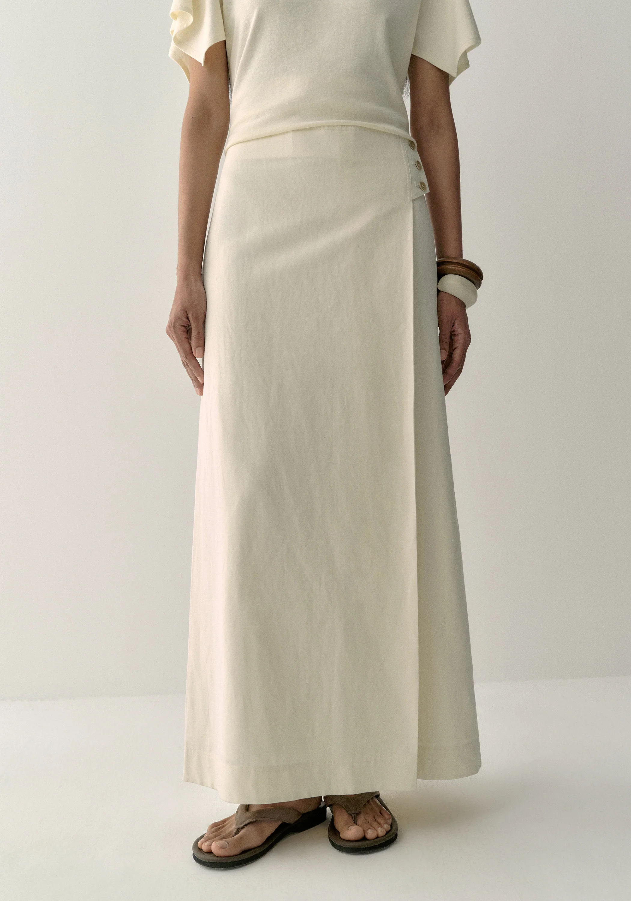 Asymmetric Buttoned Skirt - Image 19