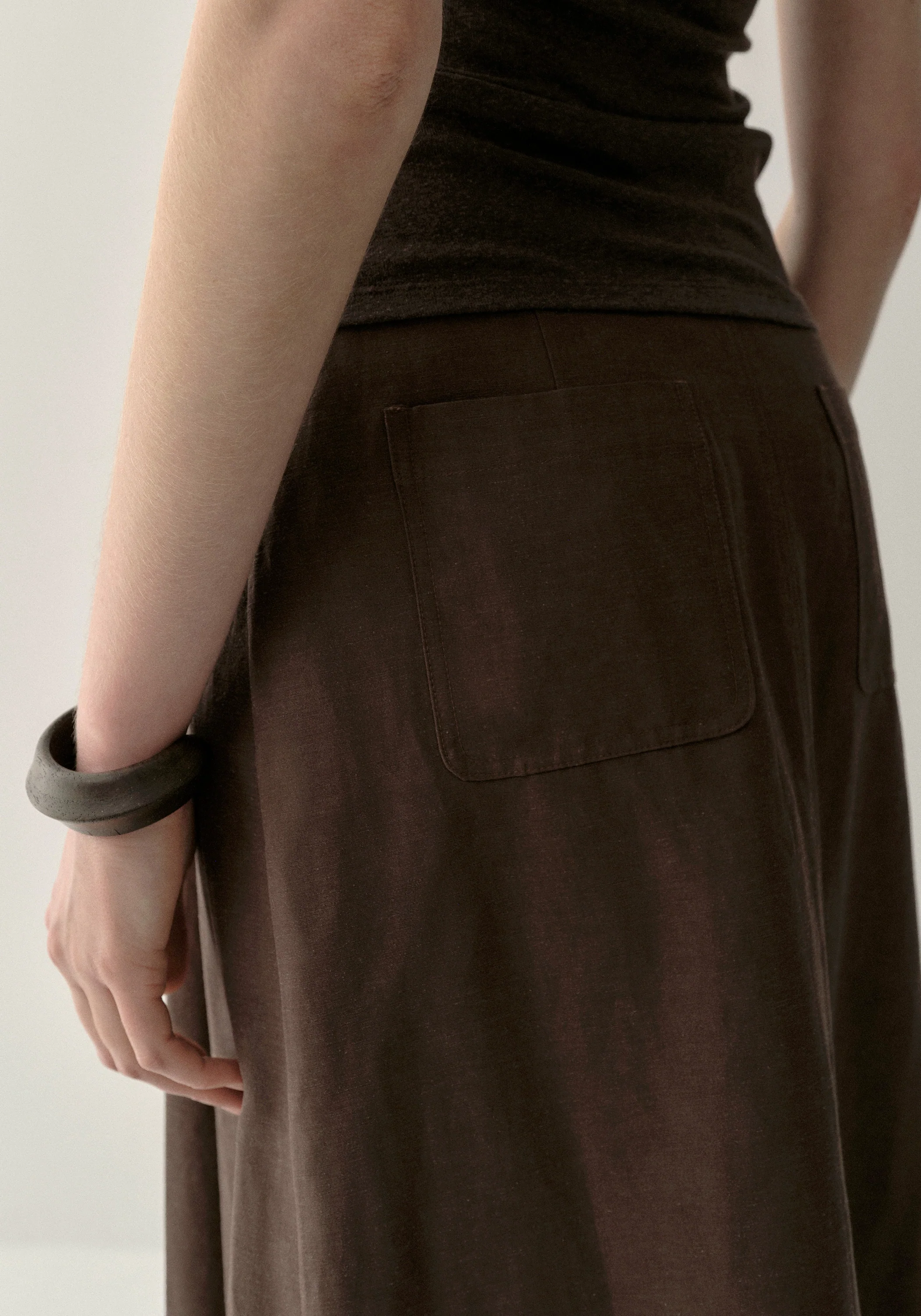 Asymmetric Buttoned Skirt - Image 8