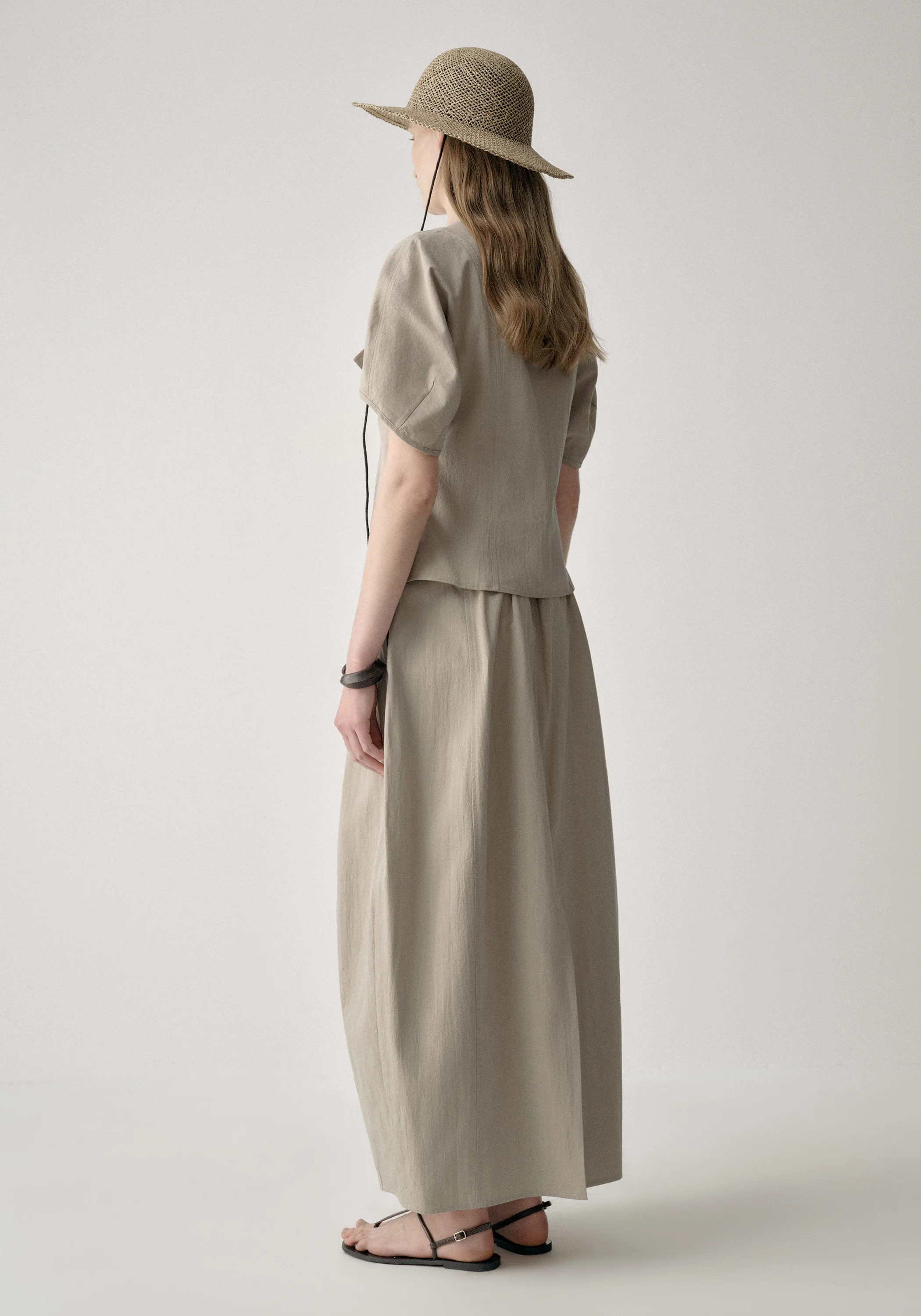 Cotton-linen Cocoon Skirt - Image 13