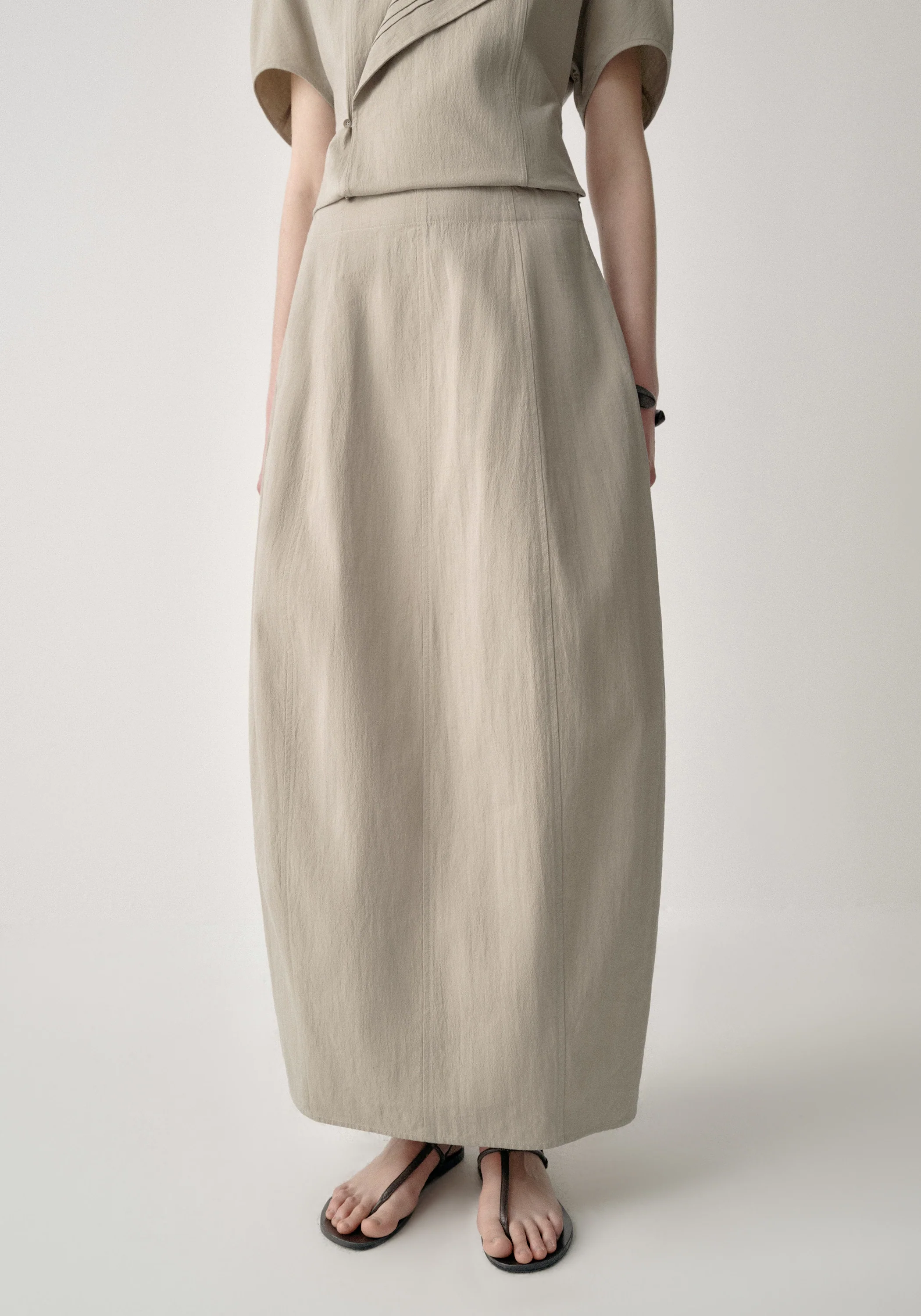 Cotton-linen Cocoon Skirt - Image 15