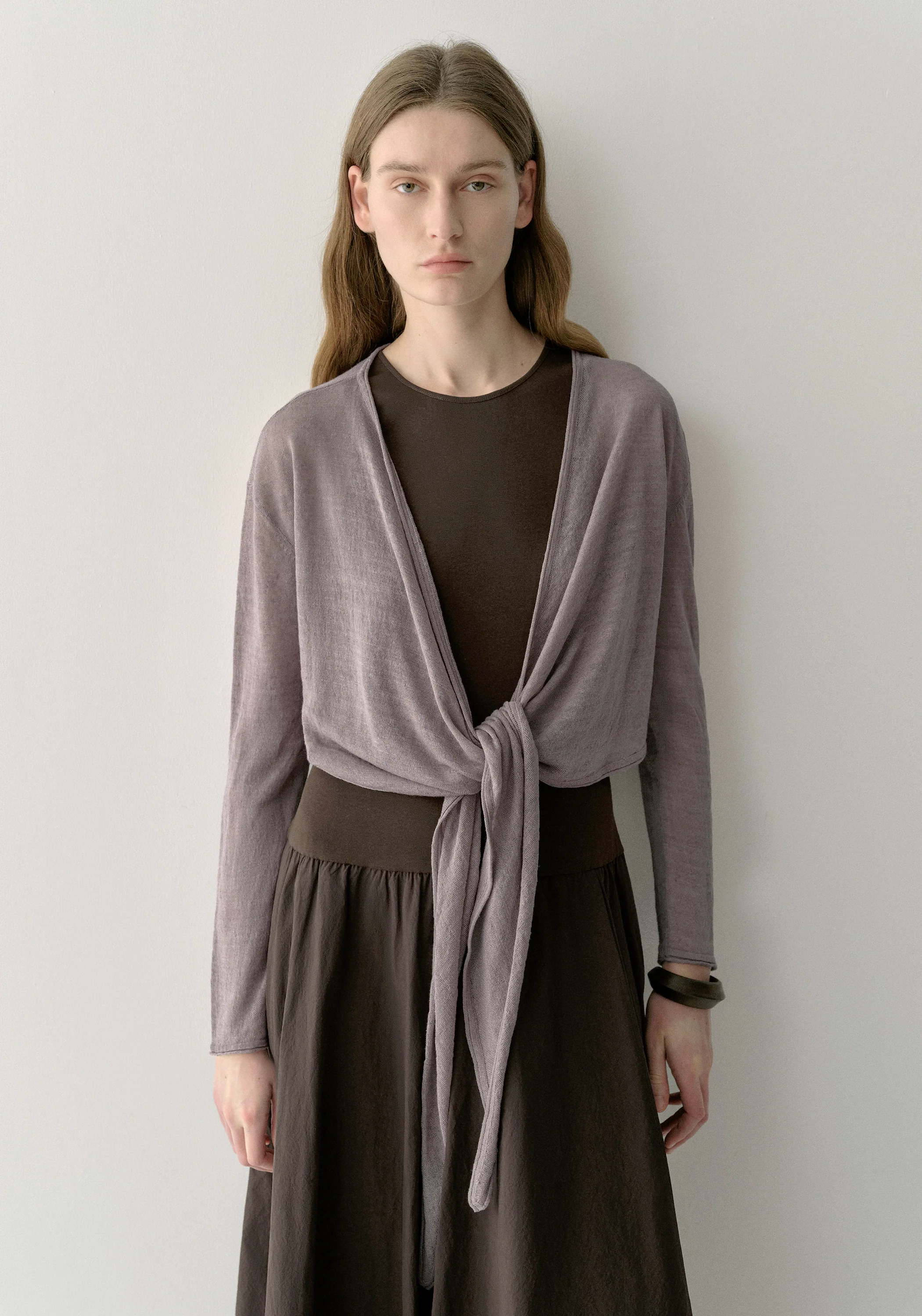 Knot-detail Knit Cardigan