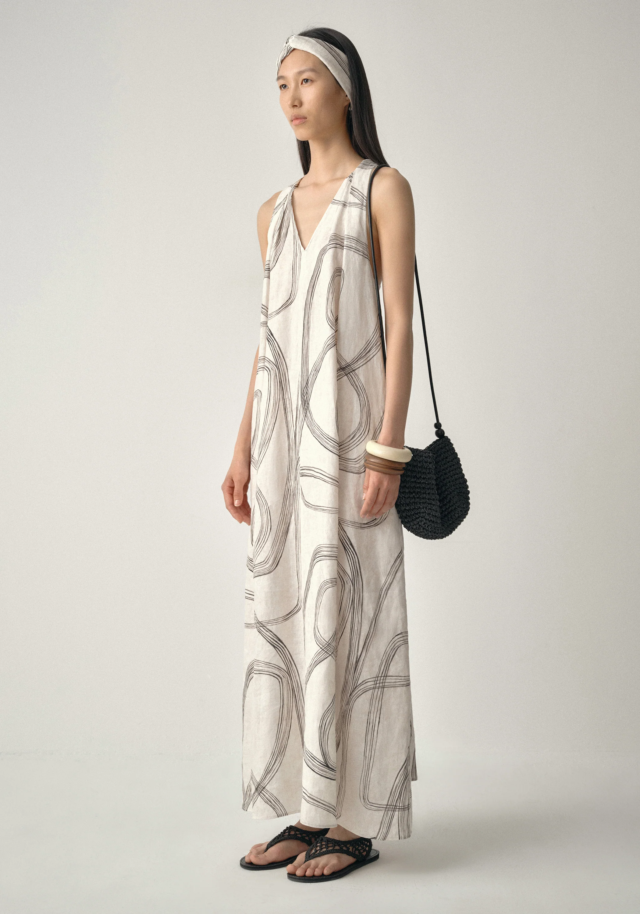 Print Tie-back Dress - Image 3