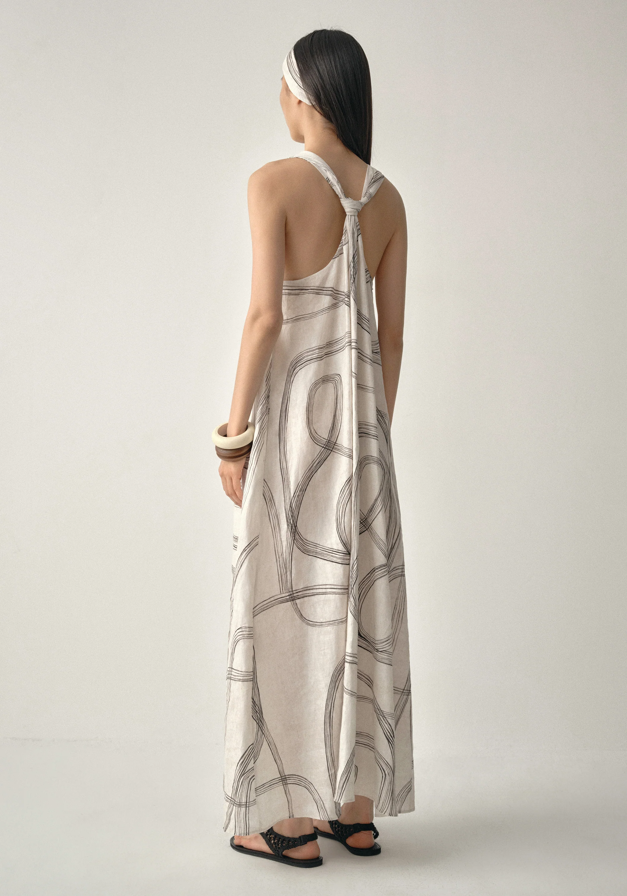 Print Tie-back Dress - Image 4