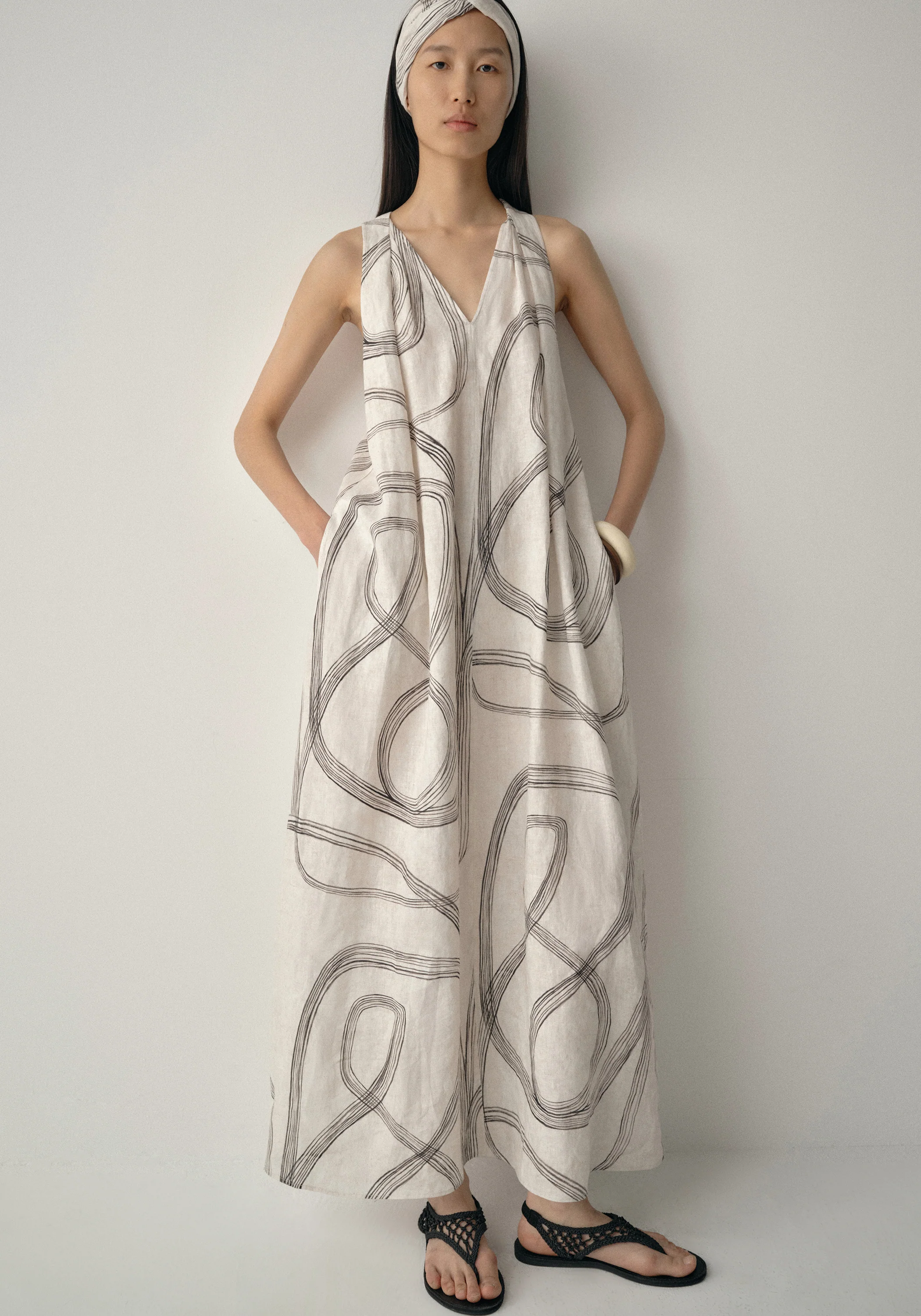 Print Tie-back Dress - Image 5