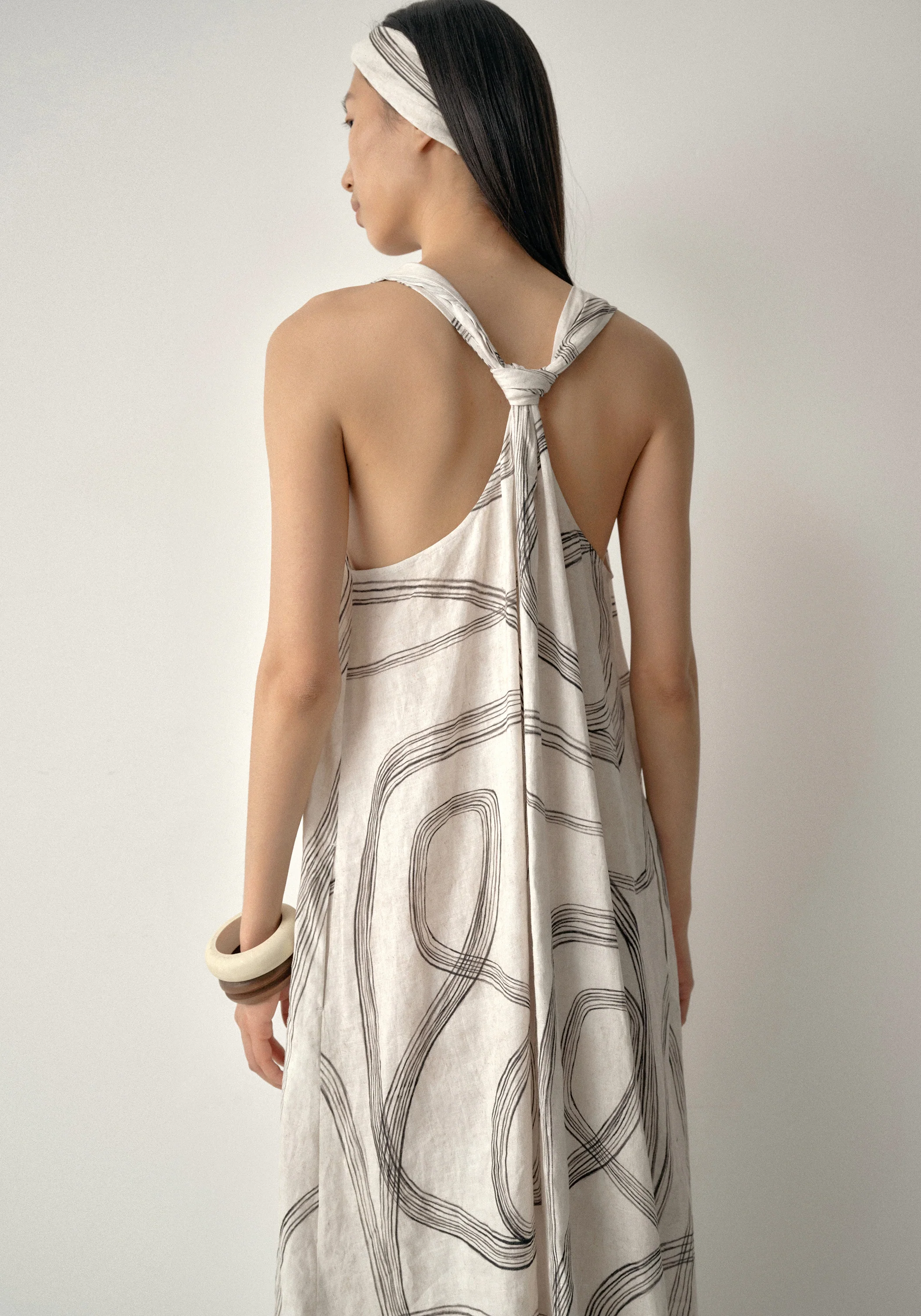 Print Tie-back Dress - Image 6