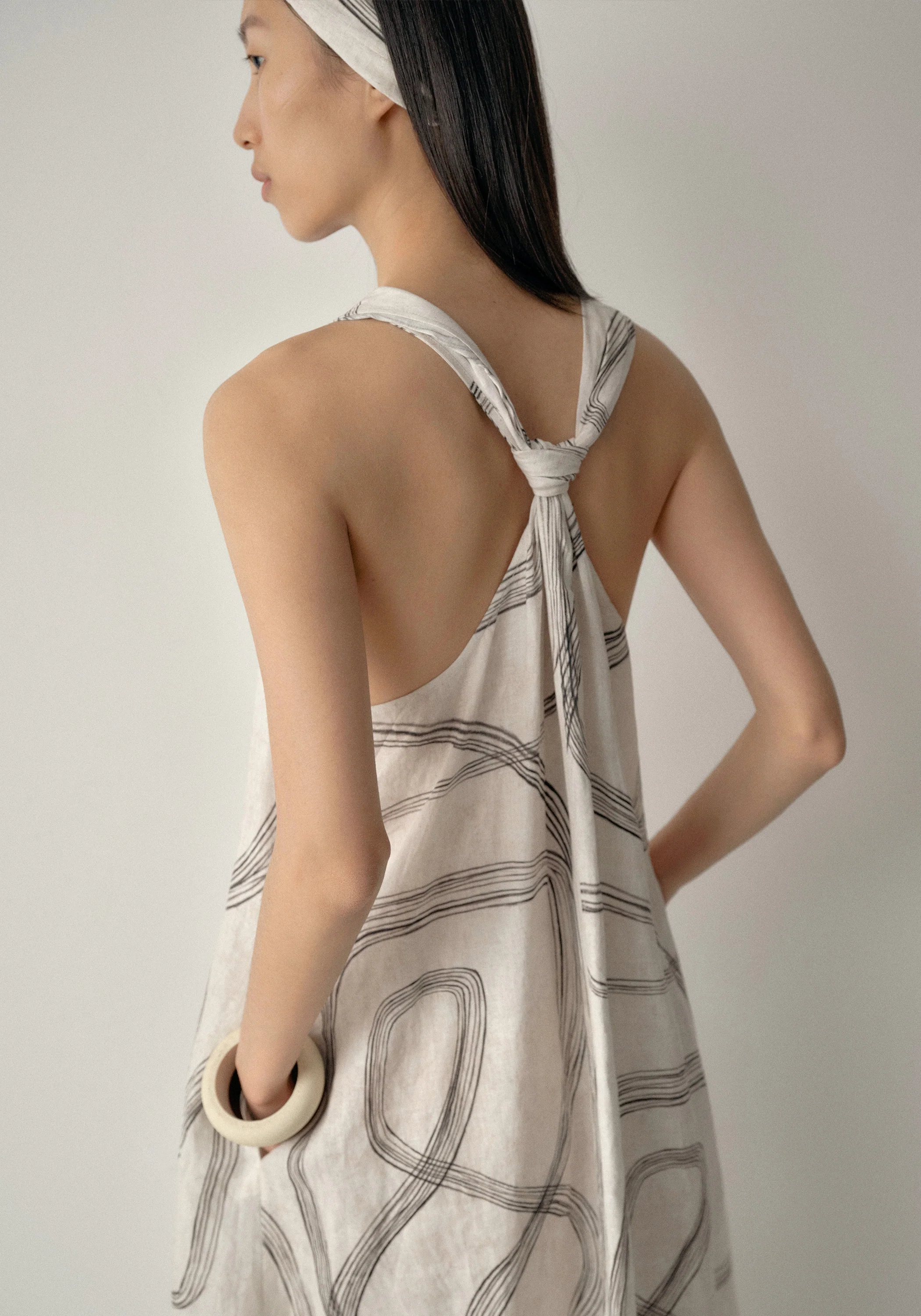 Print Tie-back Dress - Image 7