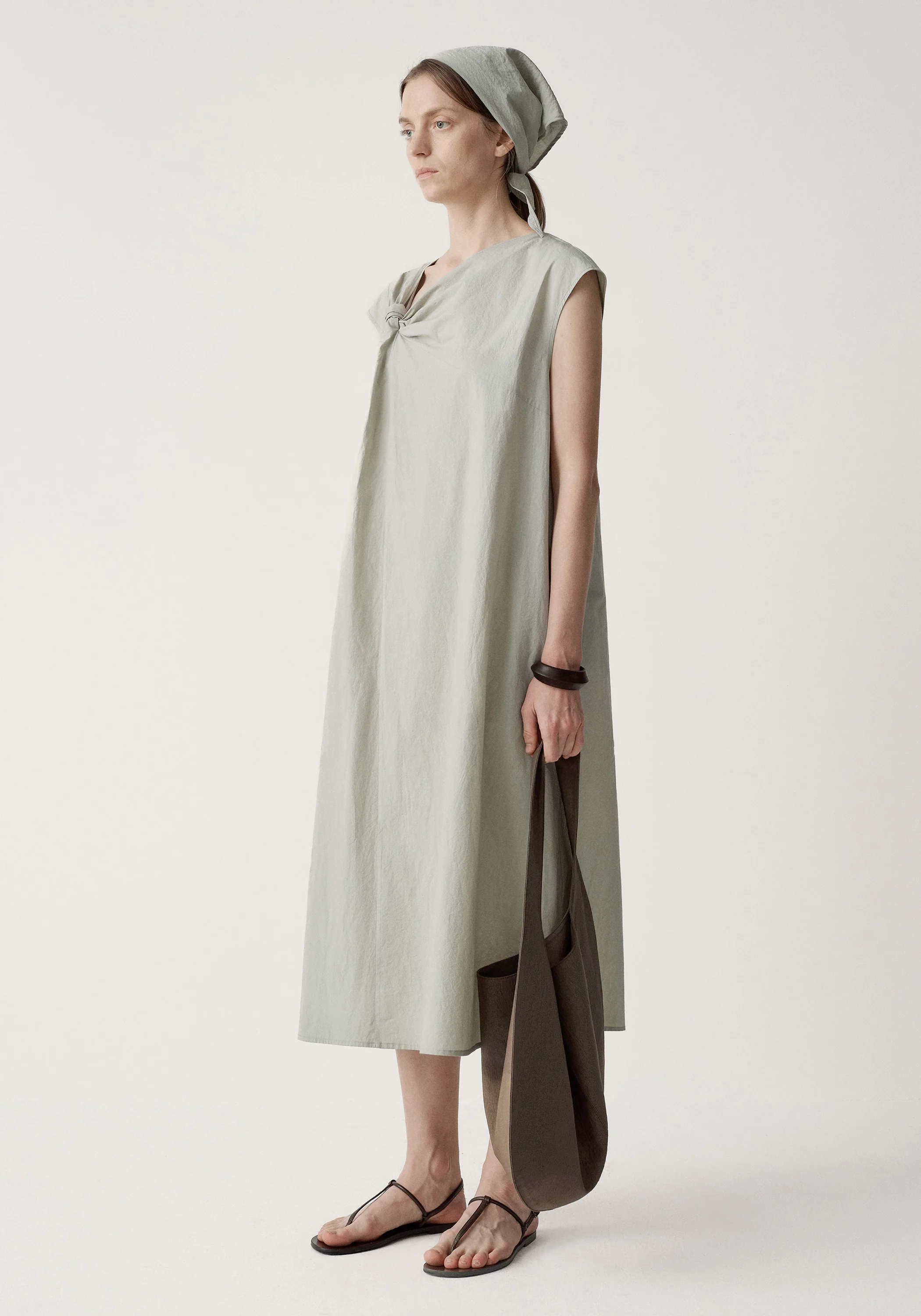 Twist-detail Cotton Dress - Image 10