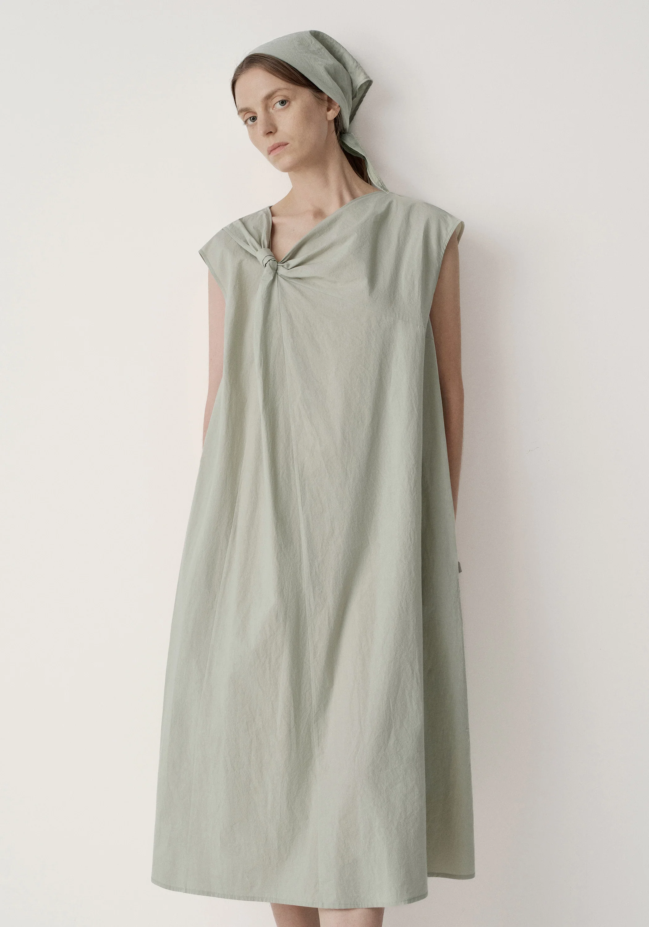 Twist-detail Cotton Dress - Image 12