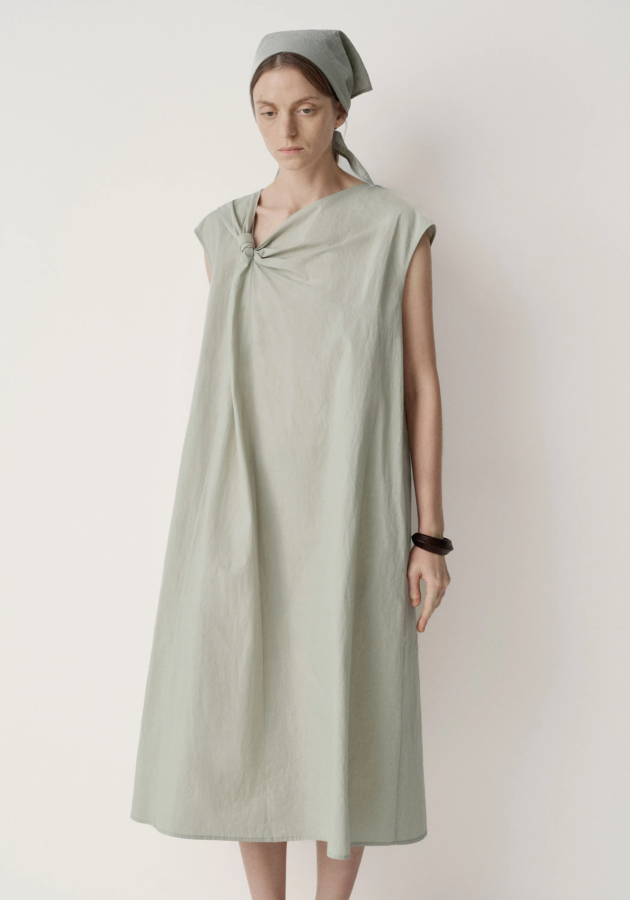 Twist-detail Cotton Dress - Image 13