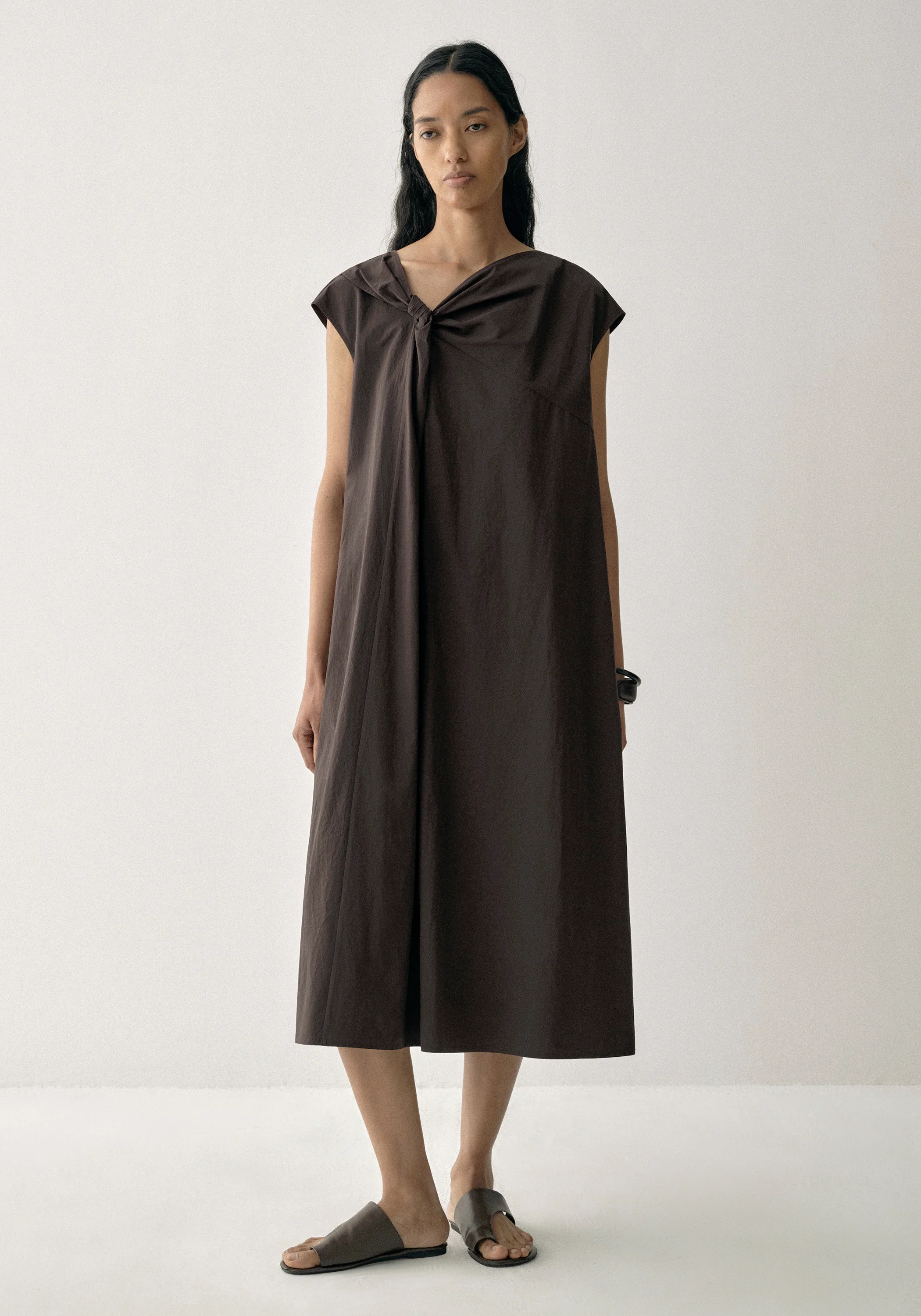 Twist-detail Cotton Dress - Image 3