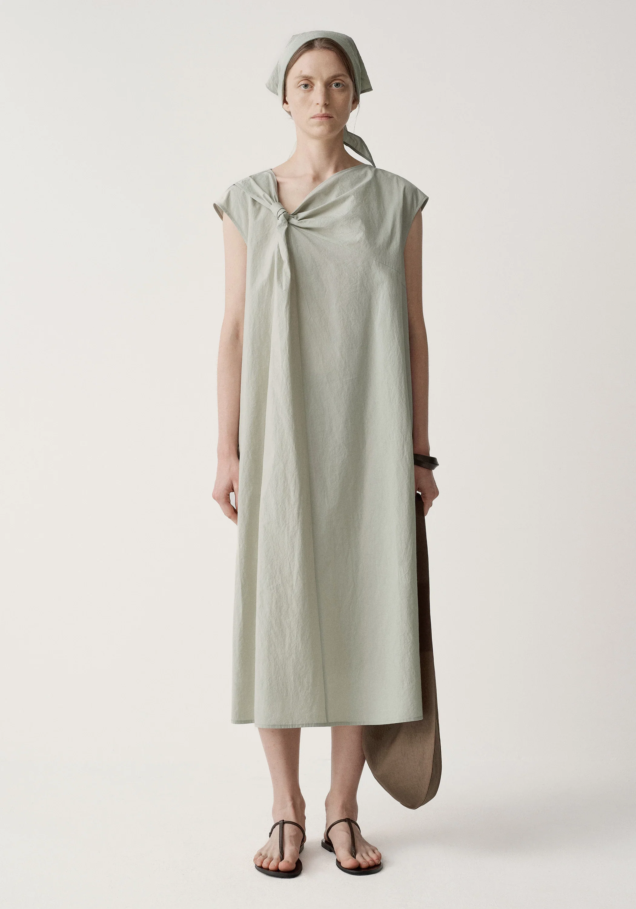 Twist-detail Cotton Dress - Image 9