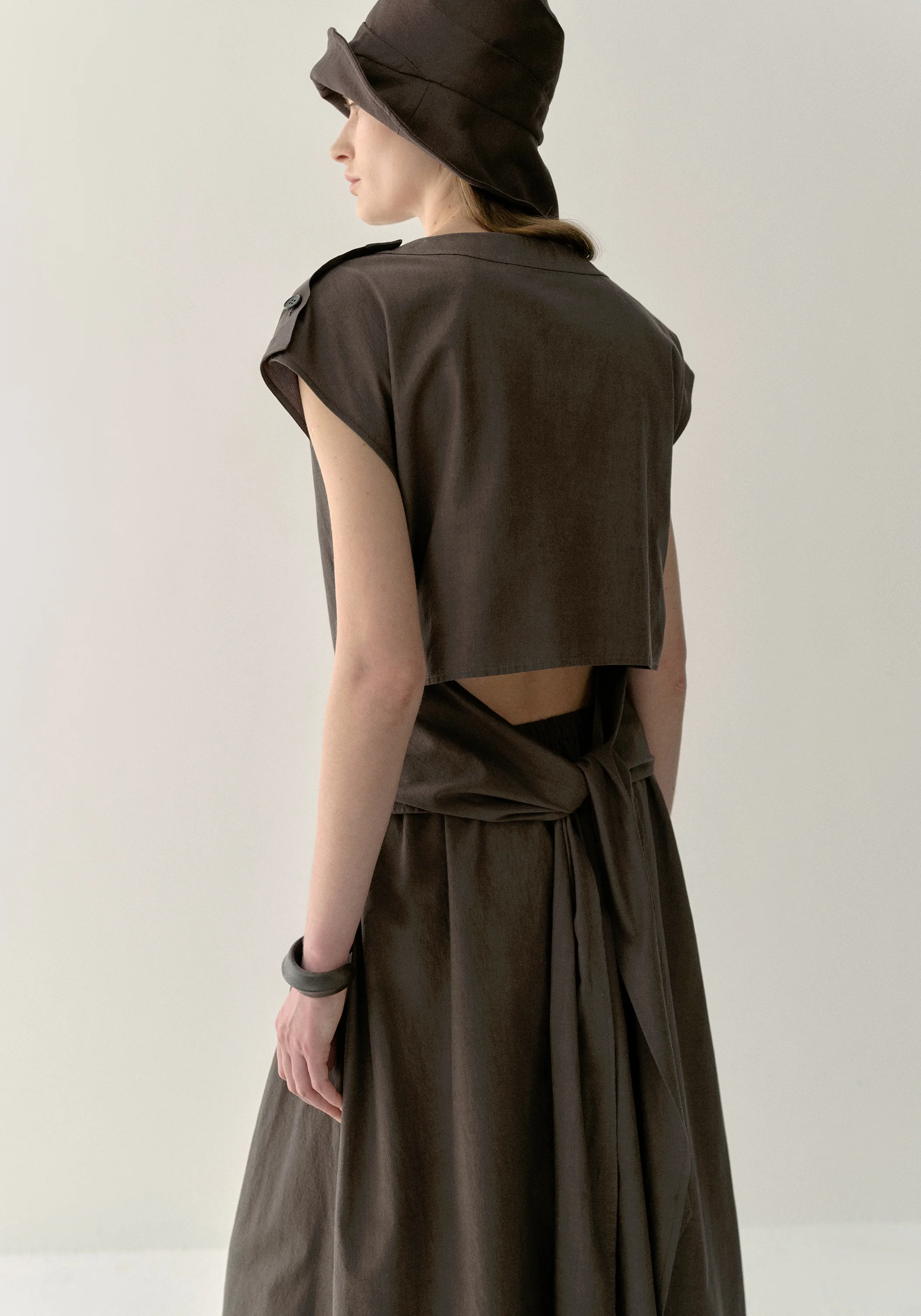 Layered Tie-back Dress - Image 7