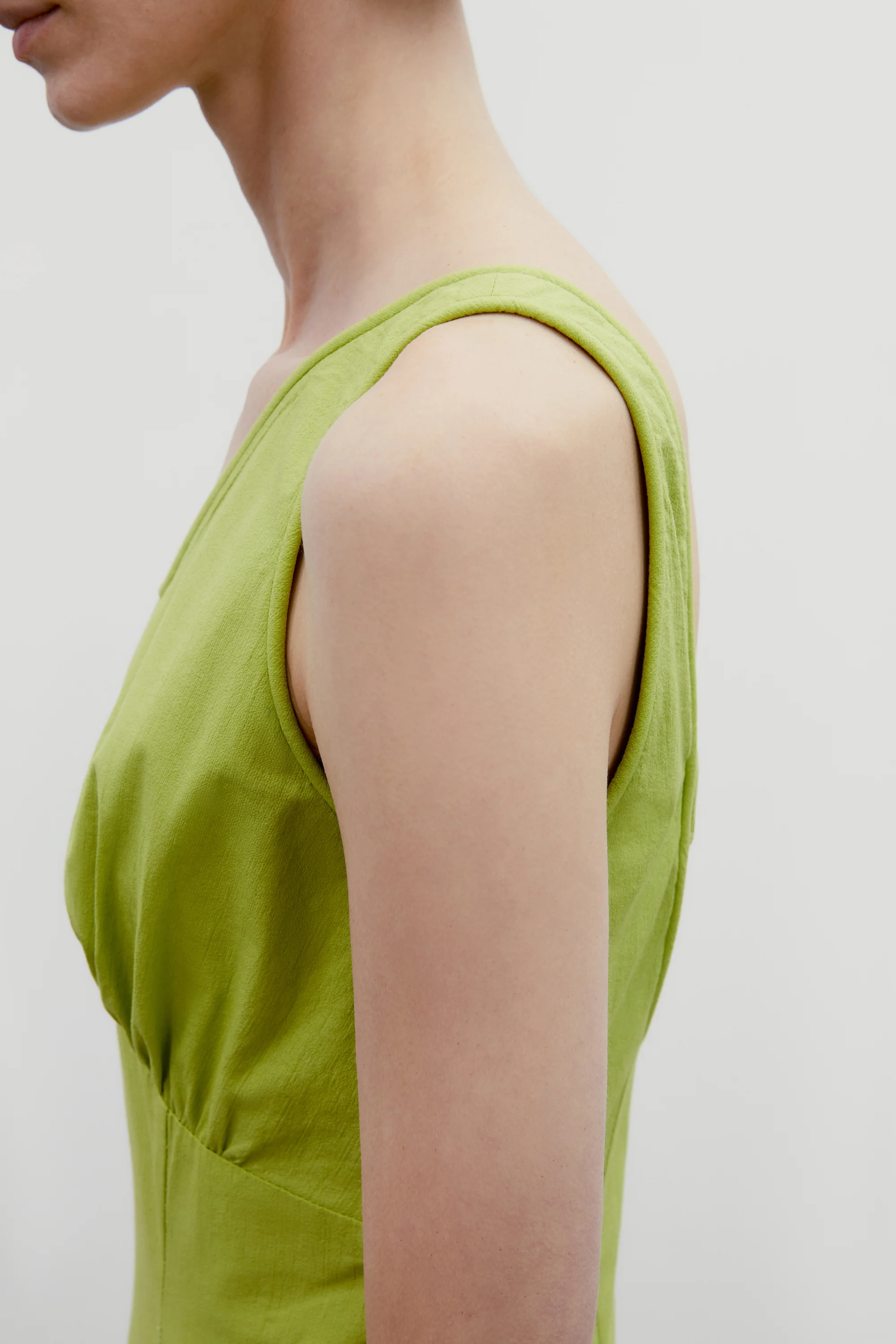 Gathered Backless Cotton Dress - Image 16