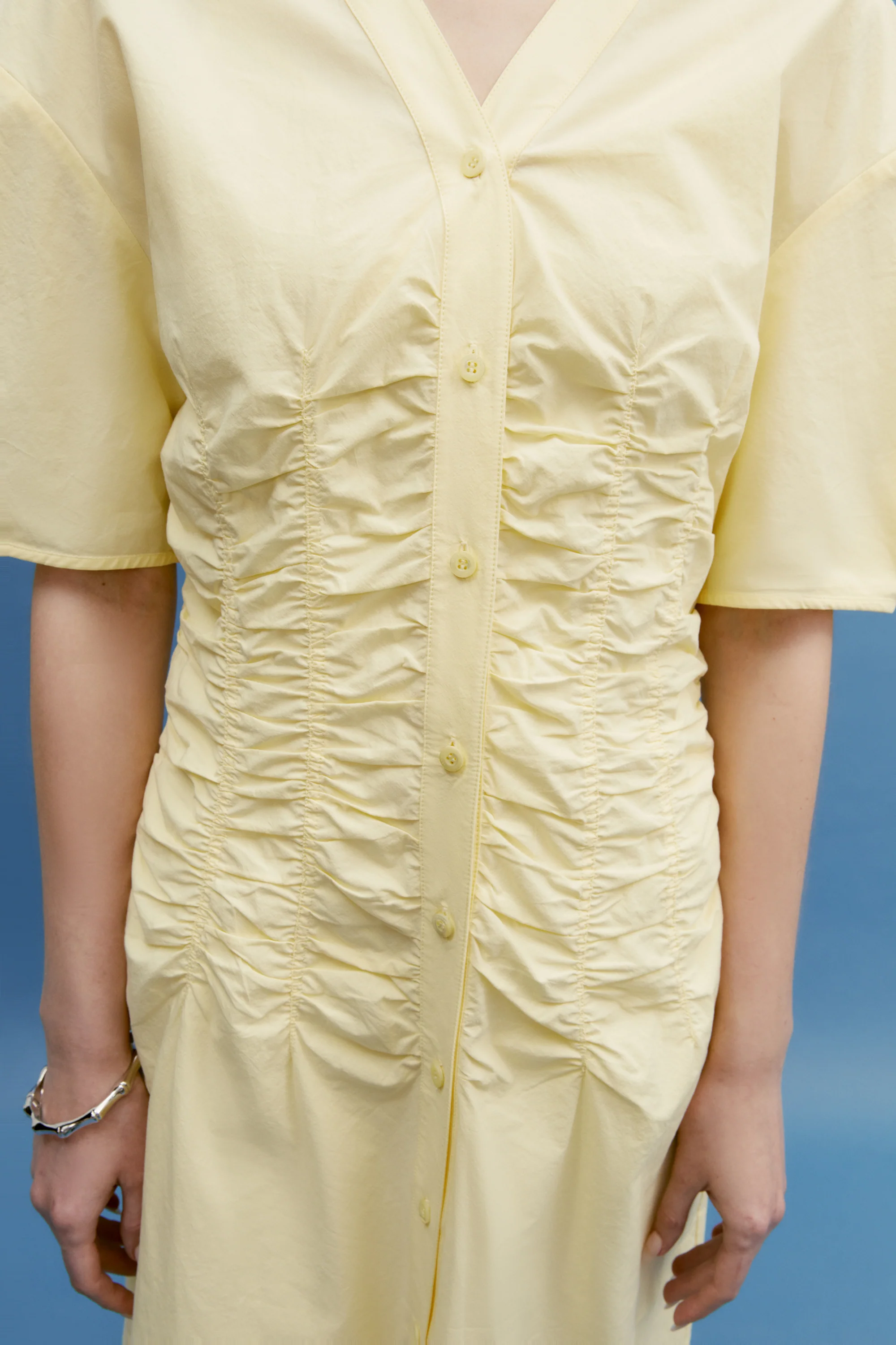 Gathered Cotton Dress - Image 10
