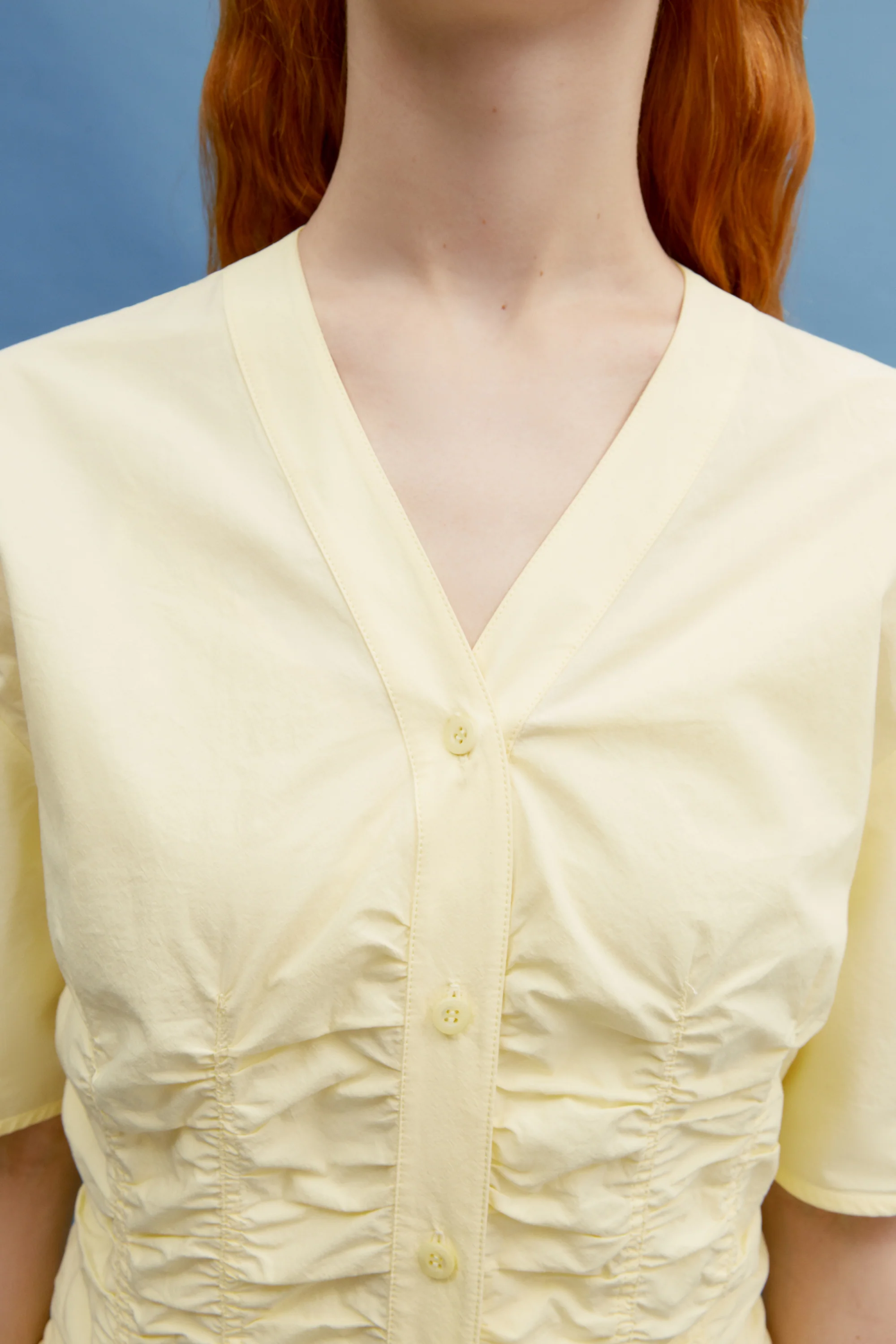 Gathered Cotton Dress - Image 9