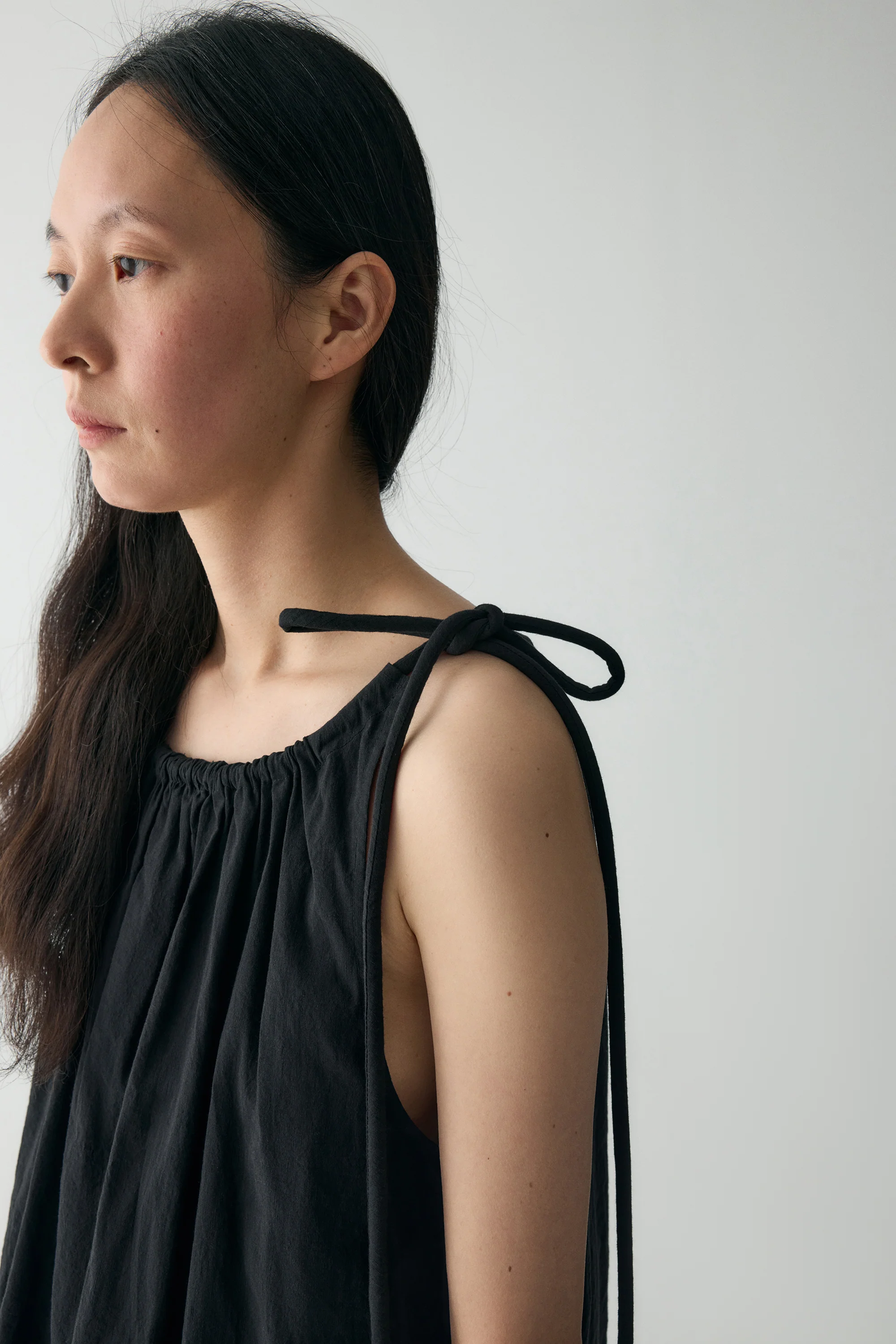 Gathered Cotton-linen Dress - Image 10