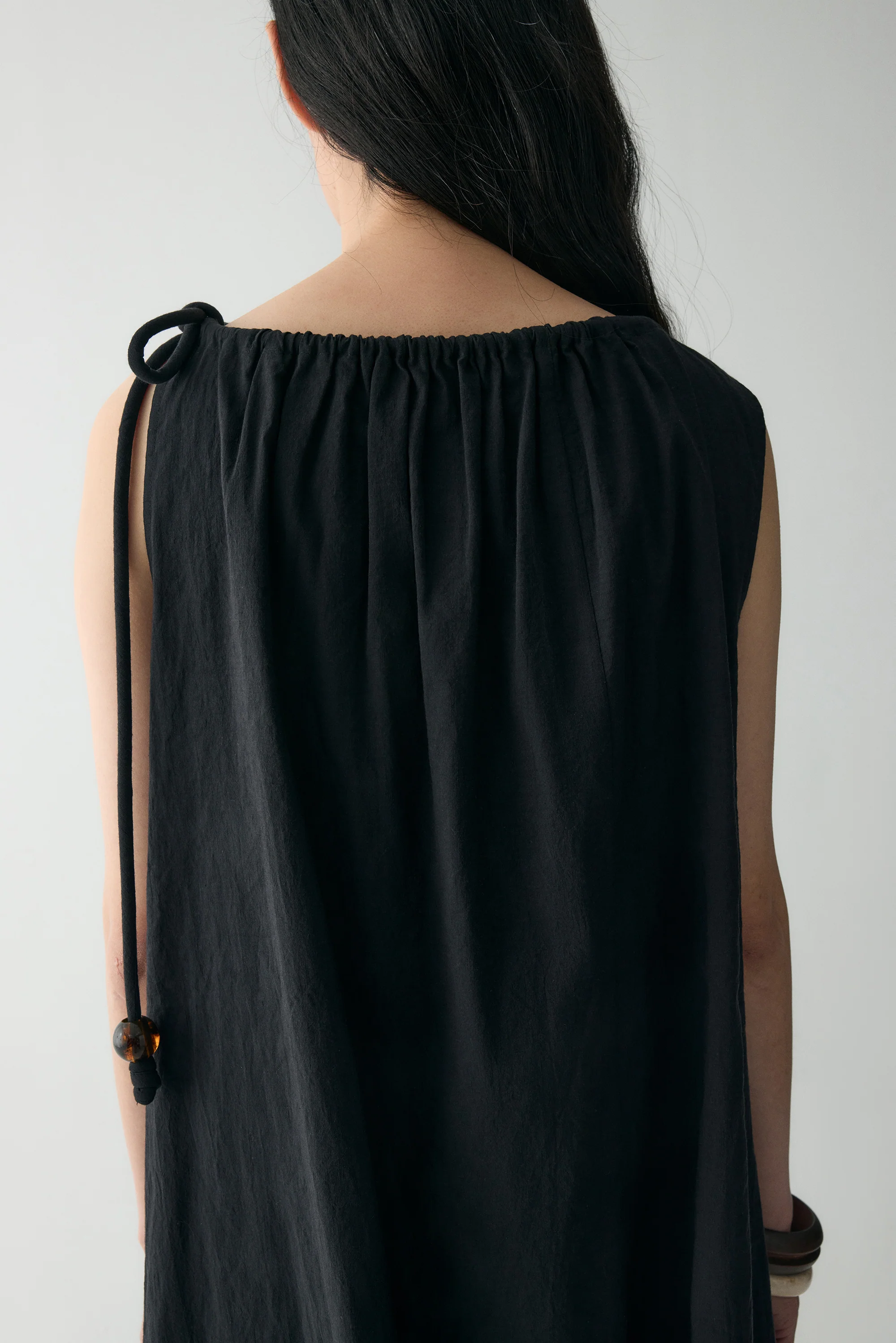 Gathered Cotton-linen Dress - Image 11