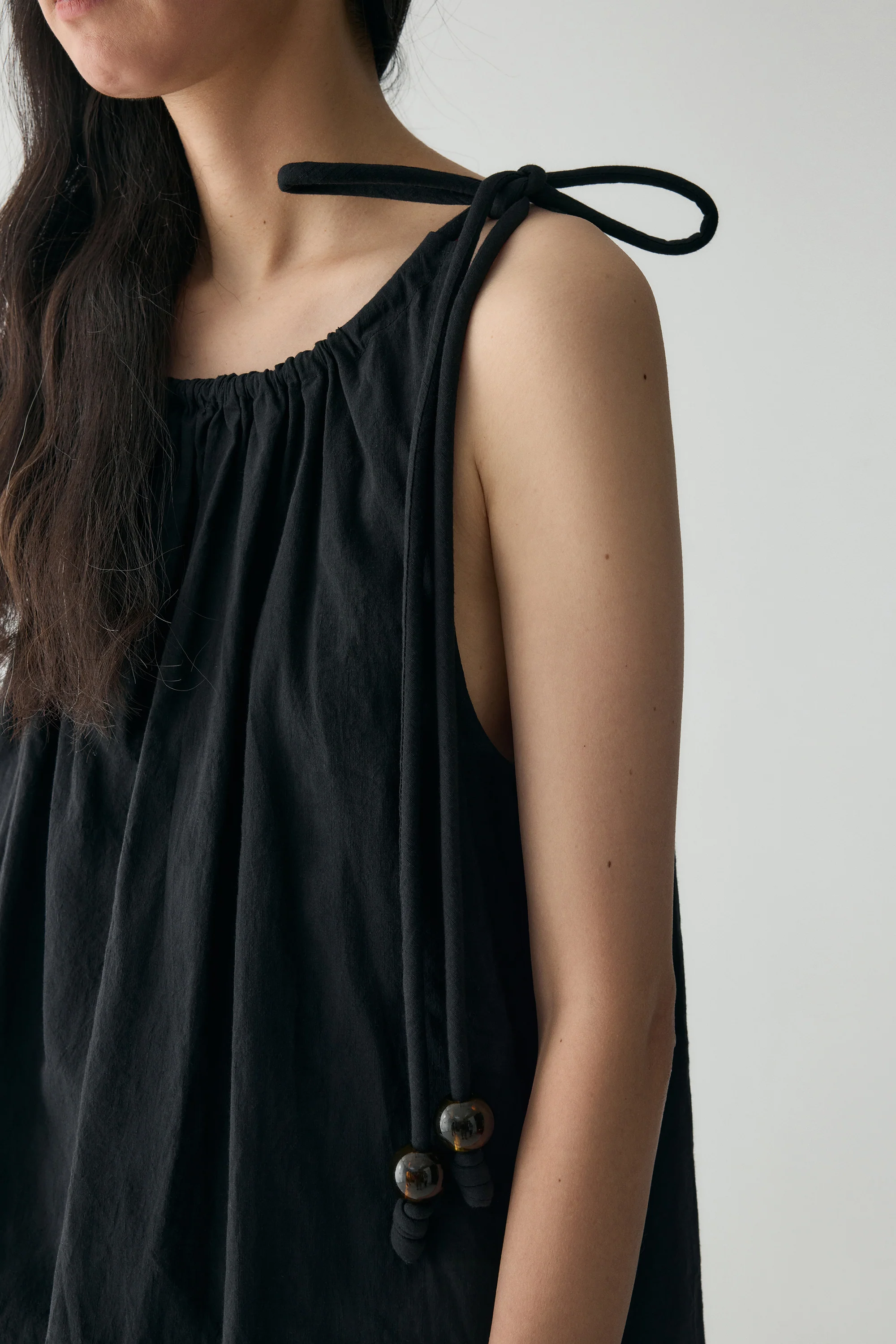 Gathered Cotton-linen Dress - Image 12