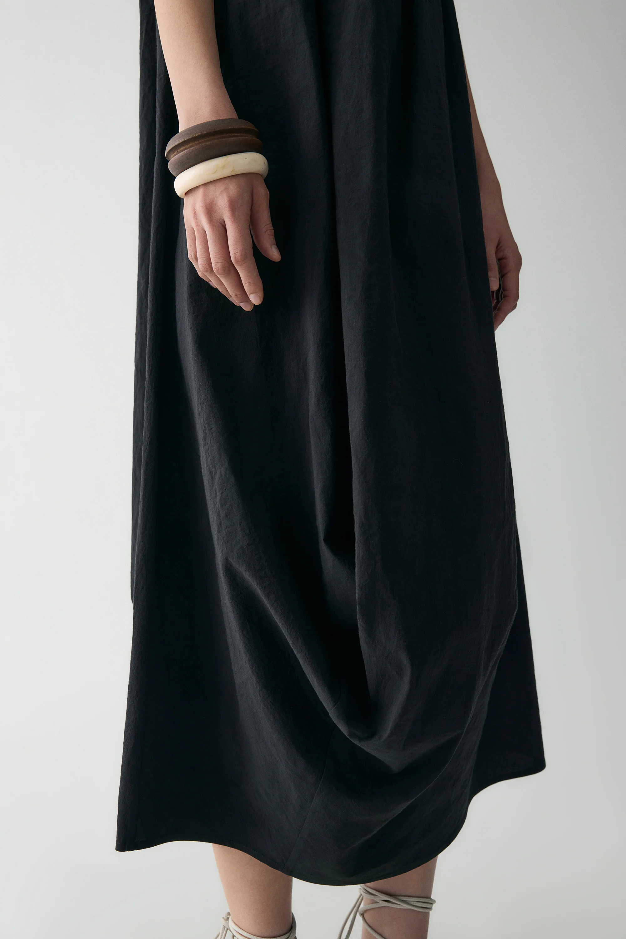 Gathered Cotton-linen Dress - Image 14