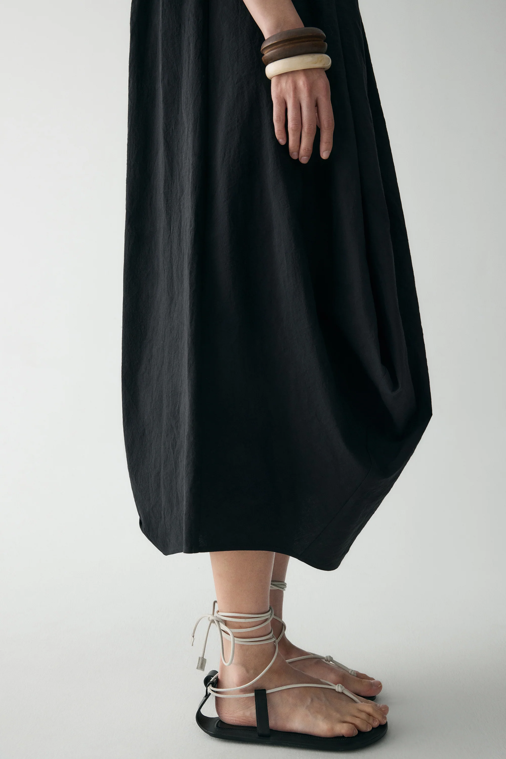 Gathered Cotton-linen Dress - Image 15