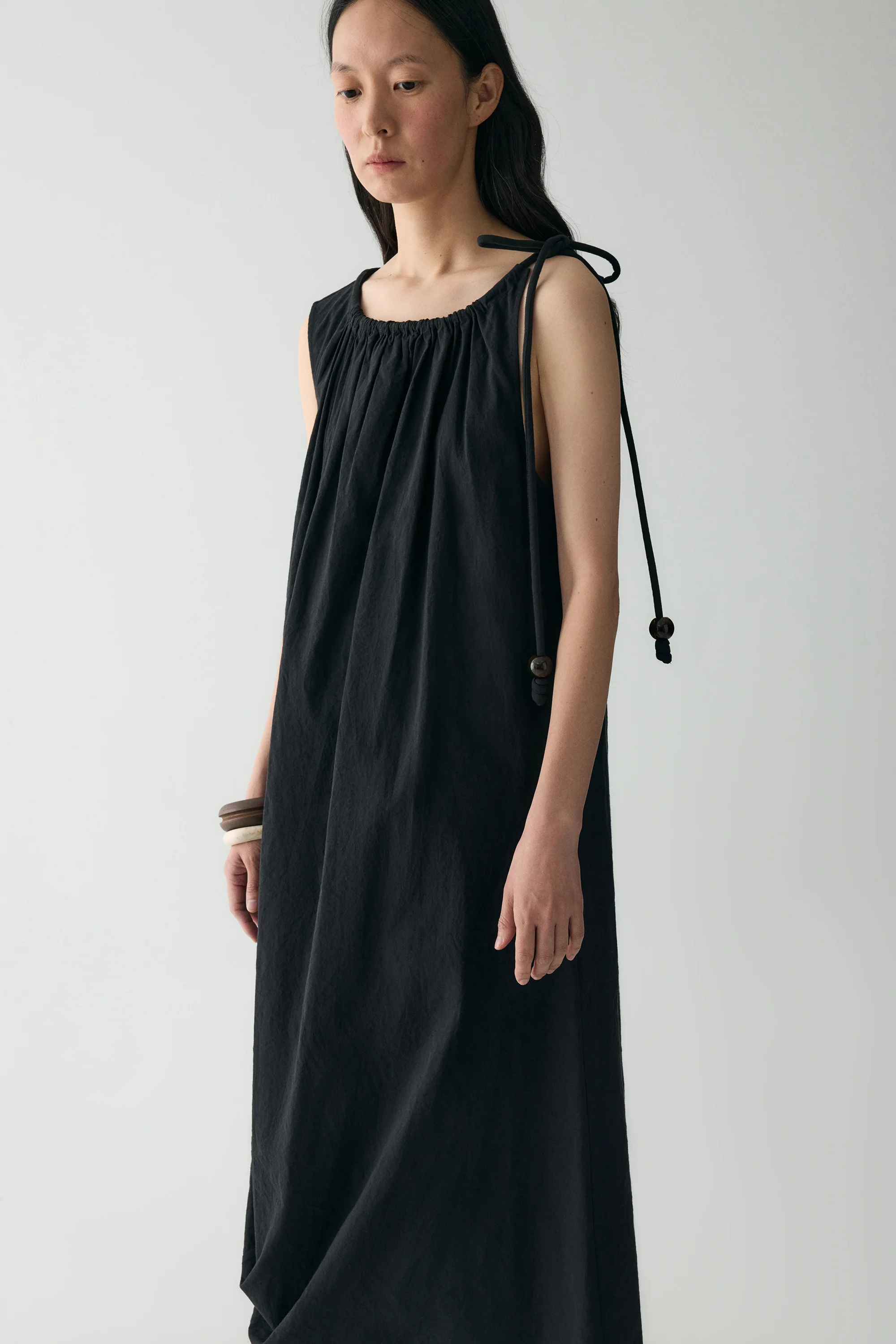 Gathered Cotton-linen Dress - Image 6