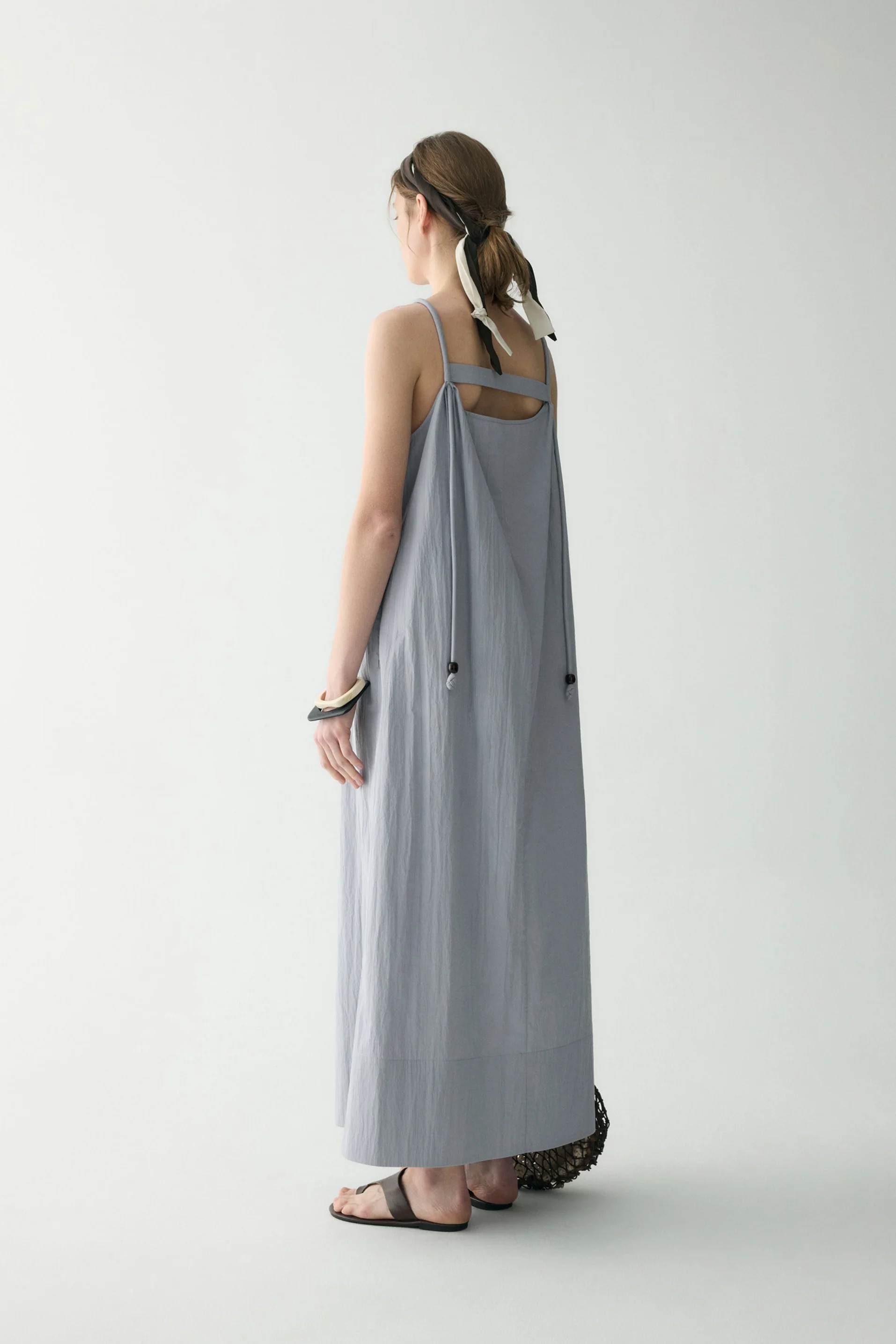 Gathered Halterneck Cotton Dress - Image 10